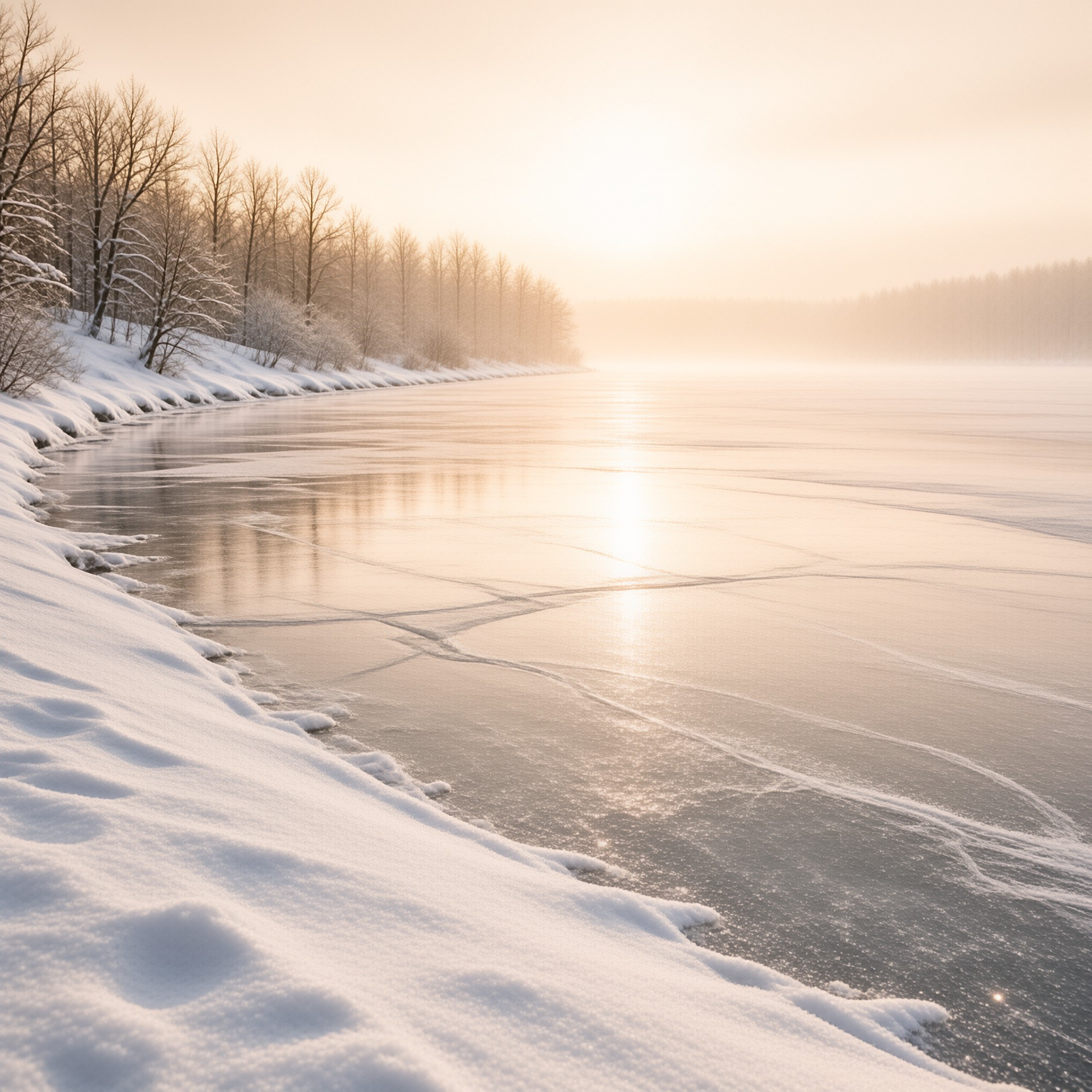 Frozen River Sunrise