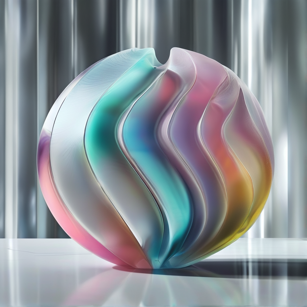 Iridescent Wavy Sphere