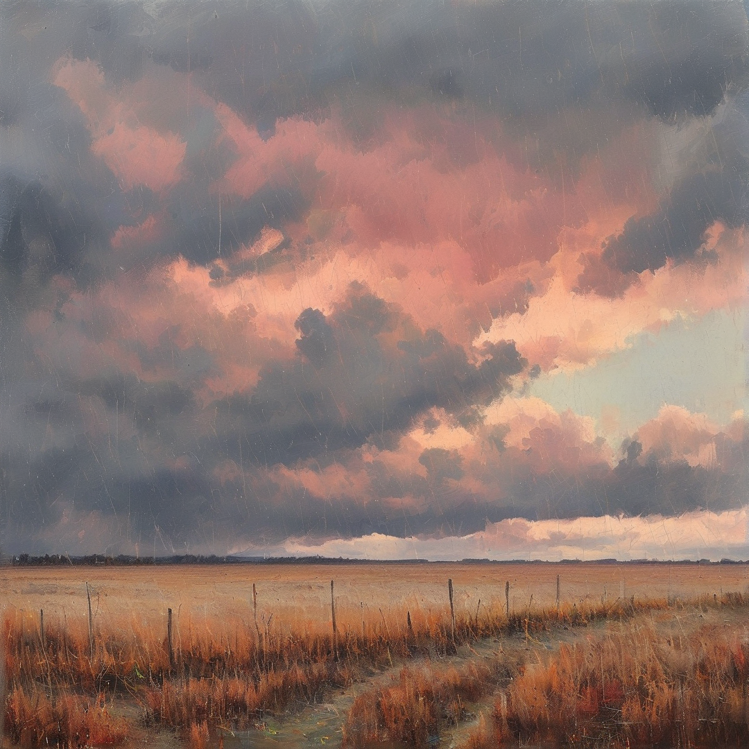 Dramatic Sky Over Field