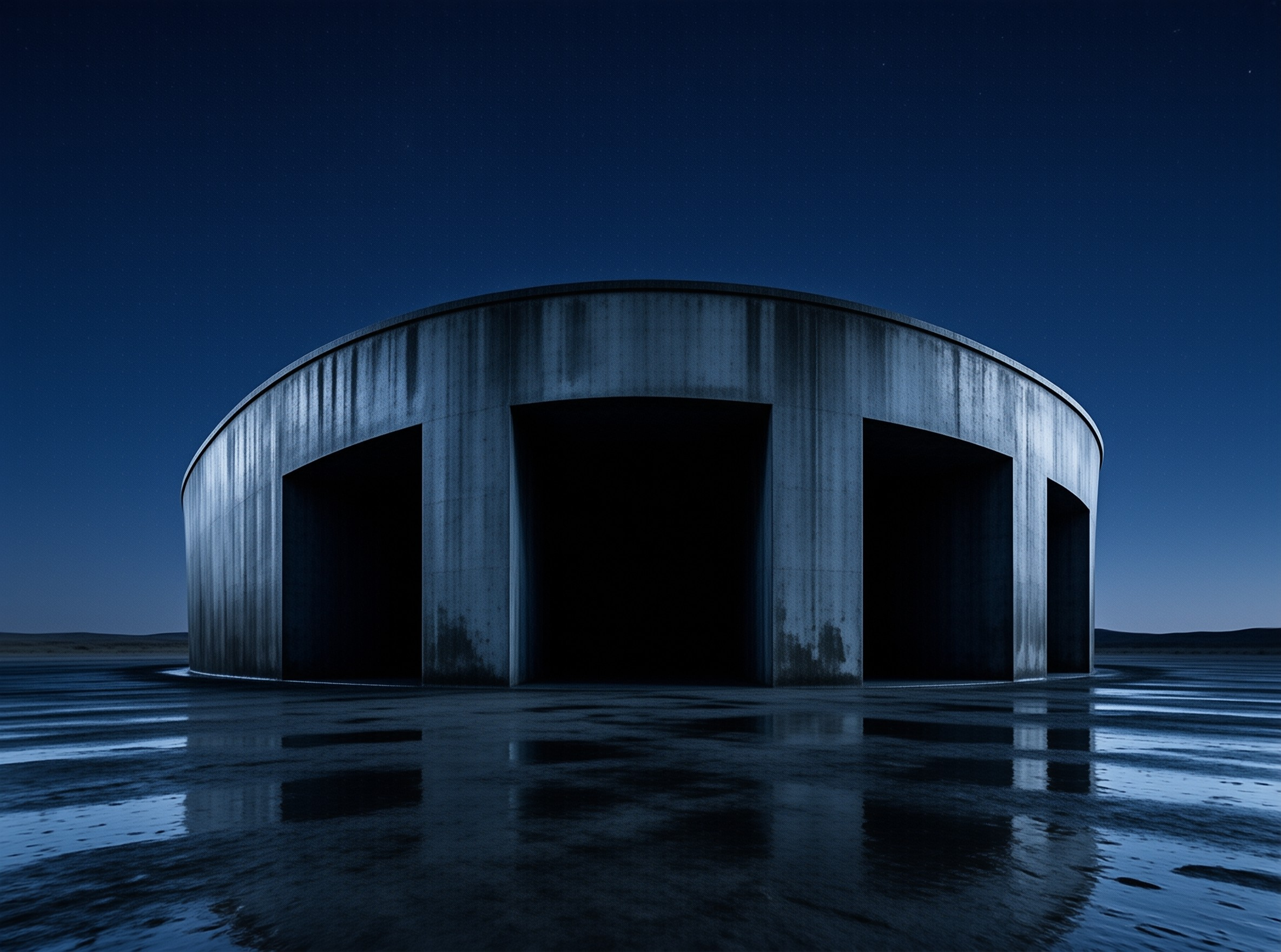 Circular Structure at Night