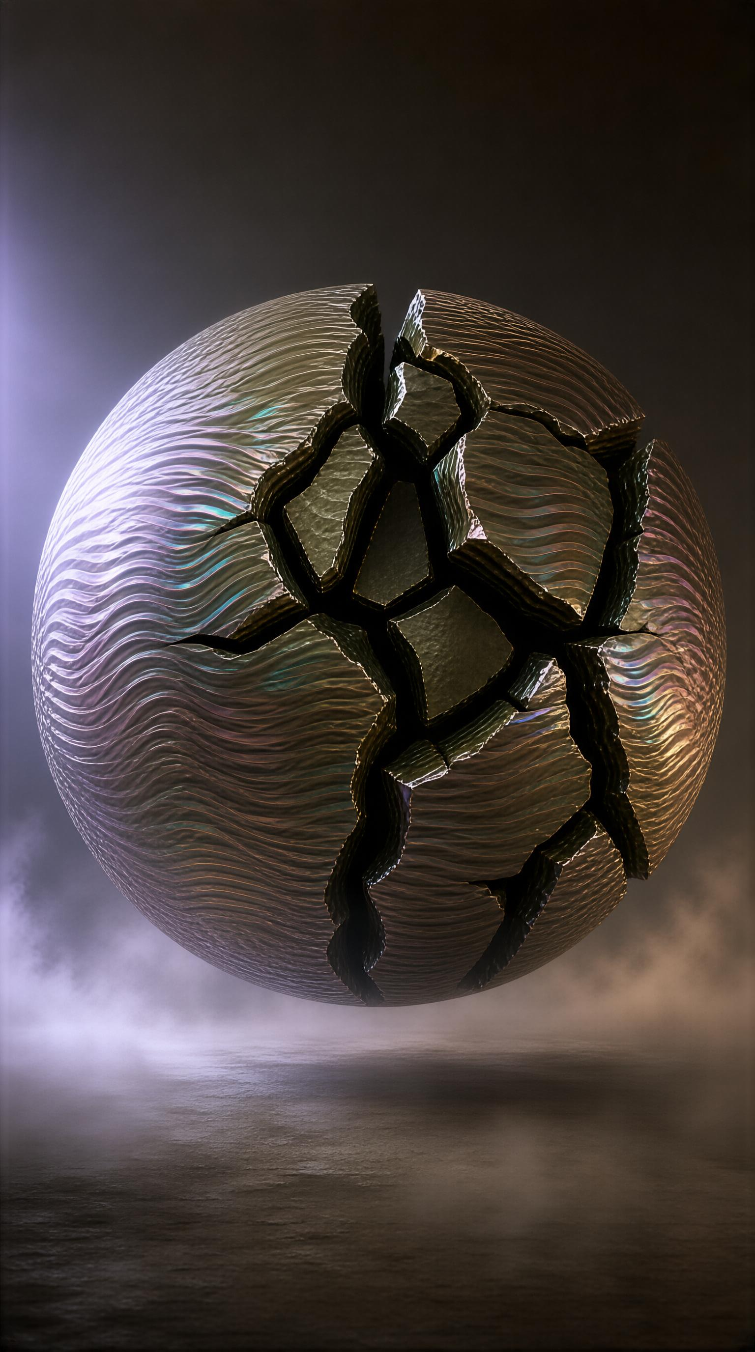 Cracked Metallic Sphere