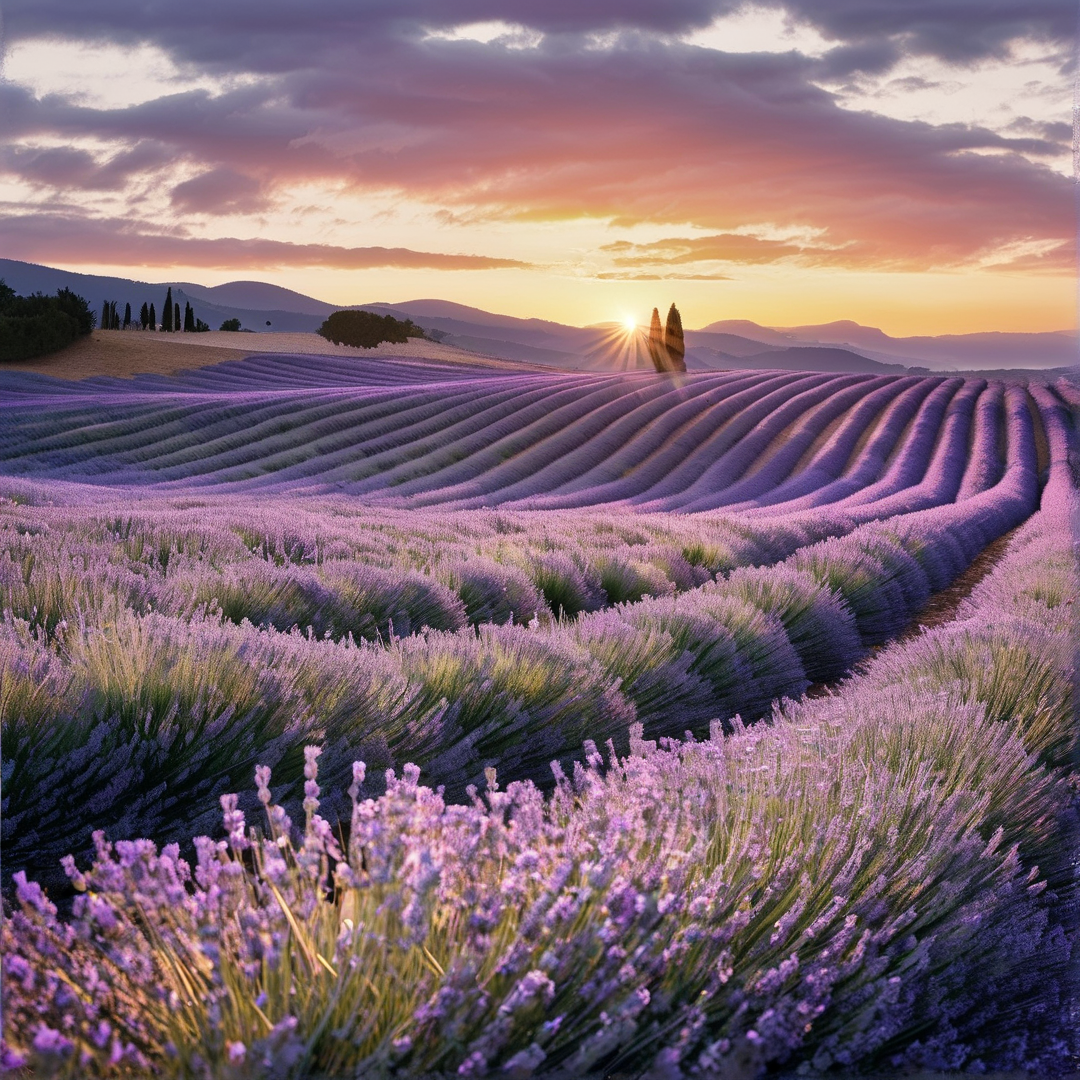 Lavender Sunset Fields