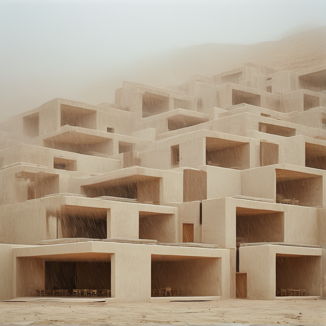 Desert Building in Sandstorm