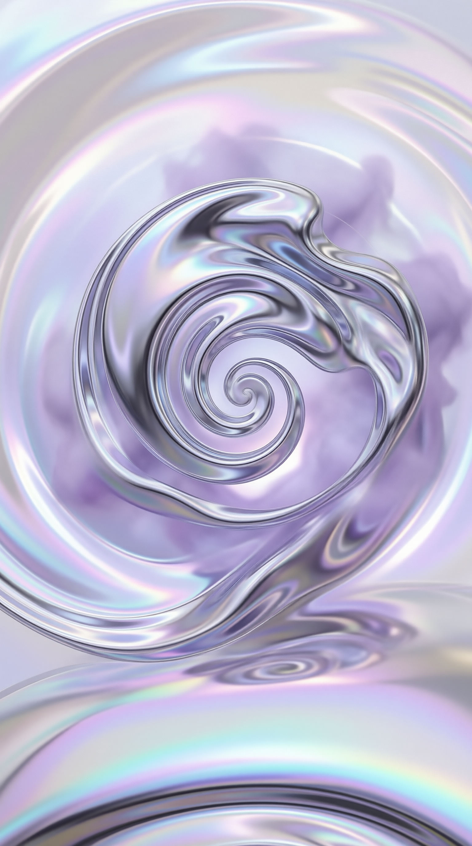 Iridescent Liquid Spiral