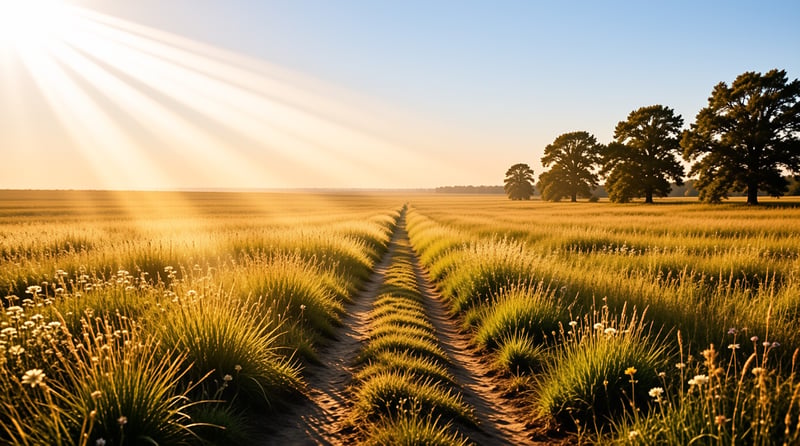 Golden Path Through Field