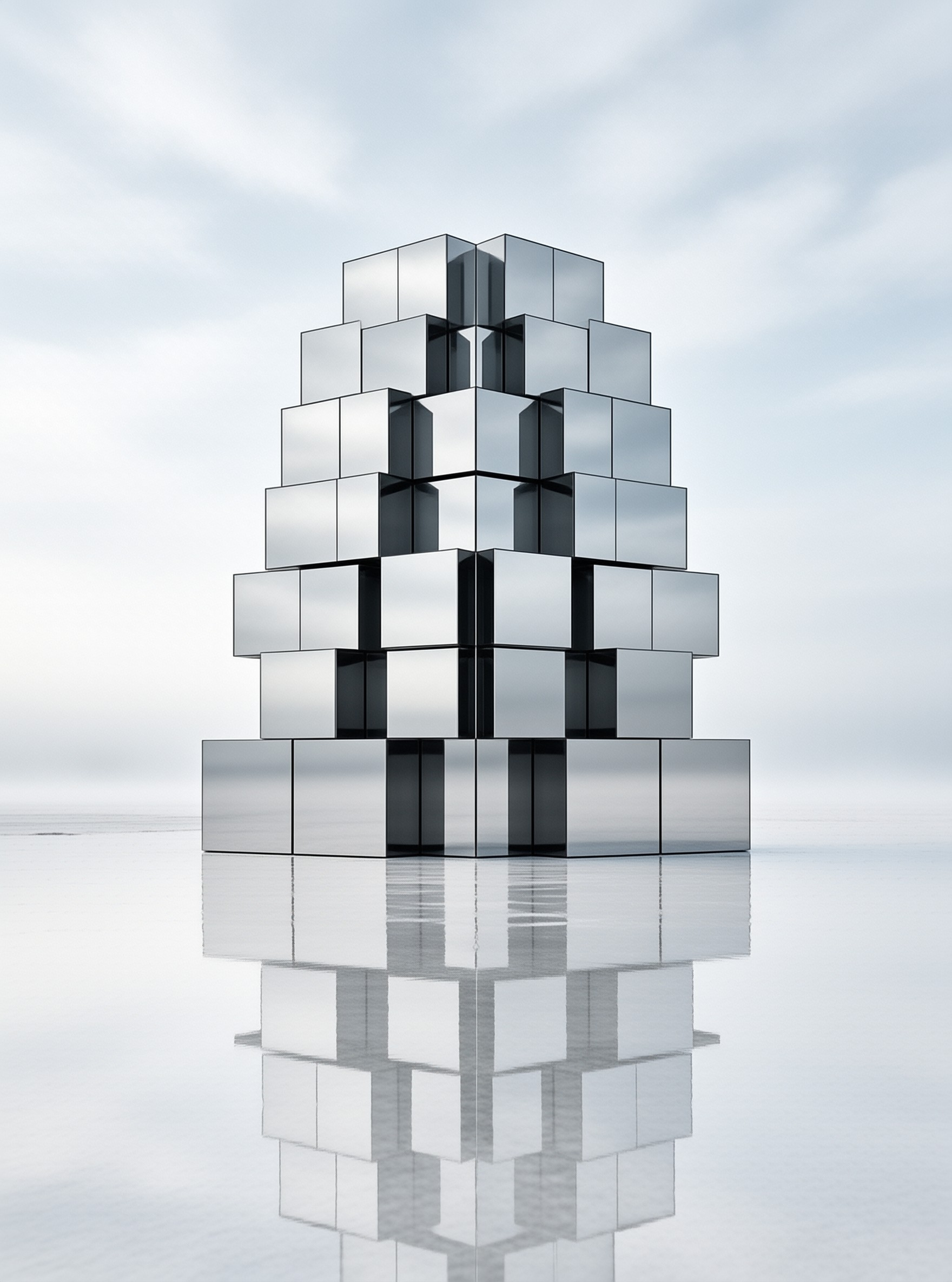 Reflective Cube Tower