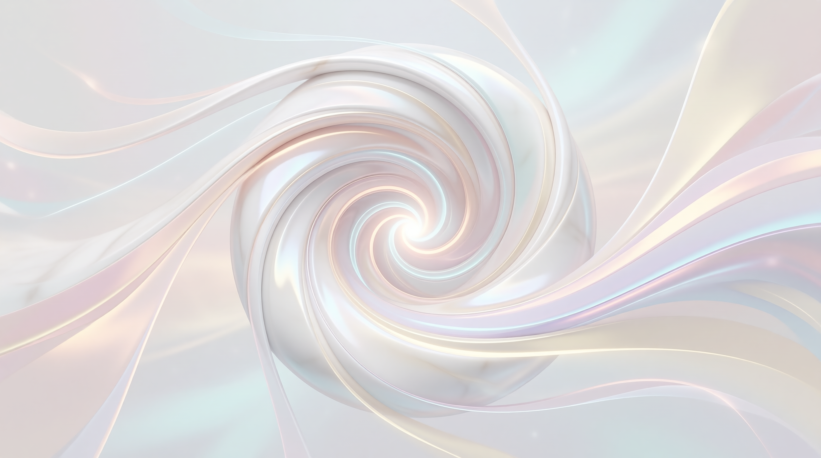 Iridescent Pearl Swirl Abstract