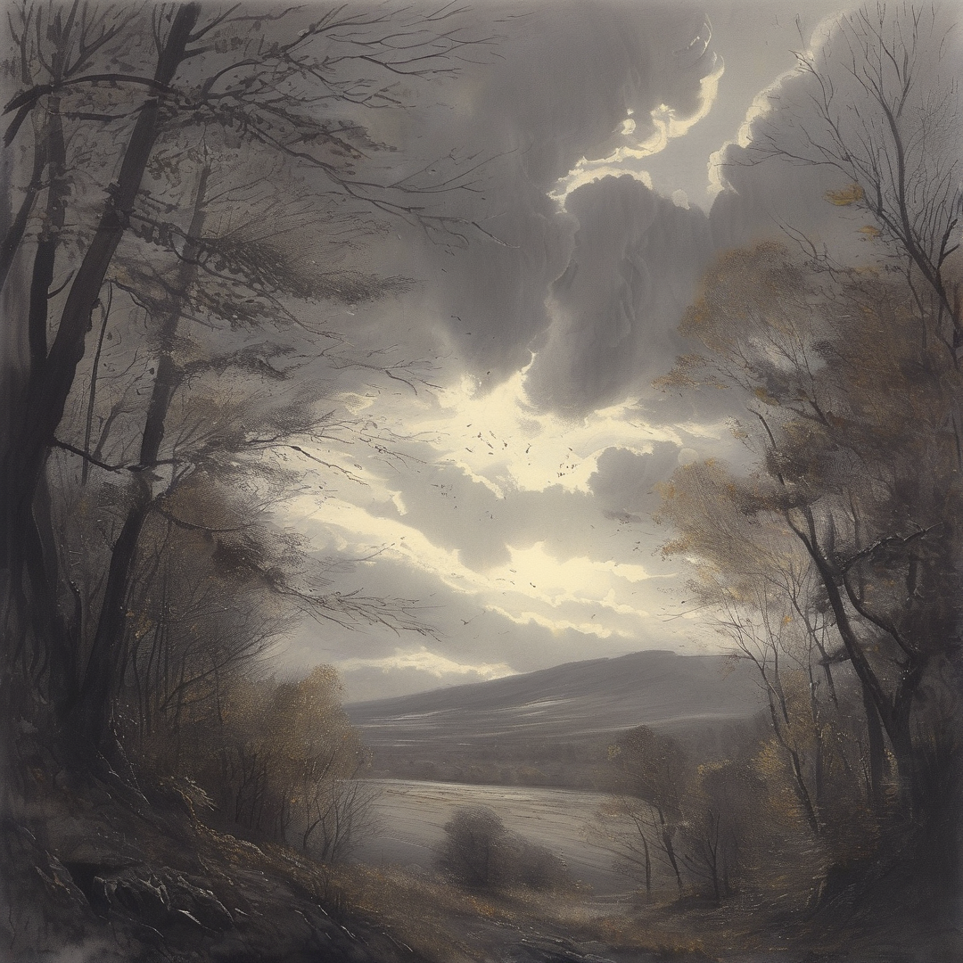 Gloomy Valley Landscape