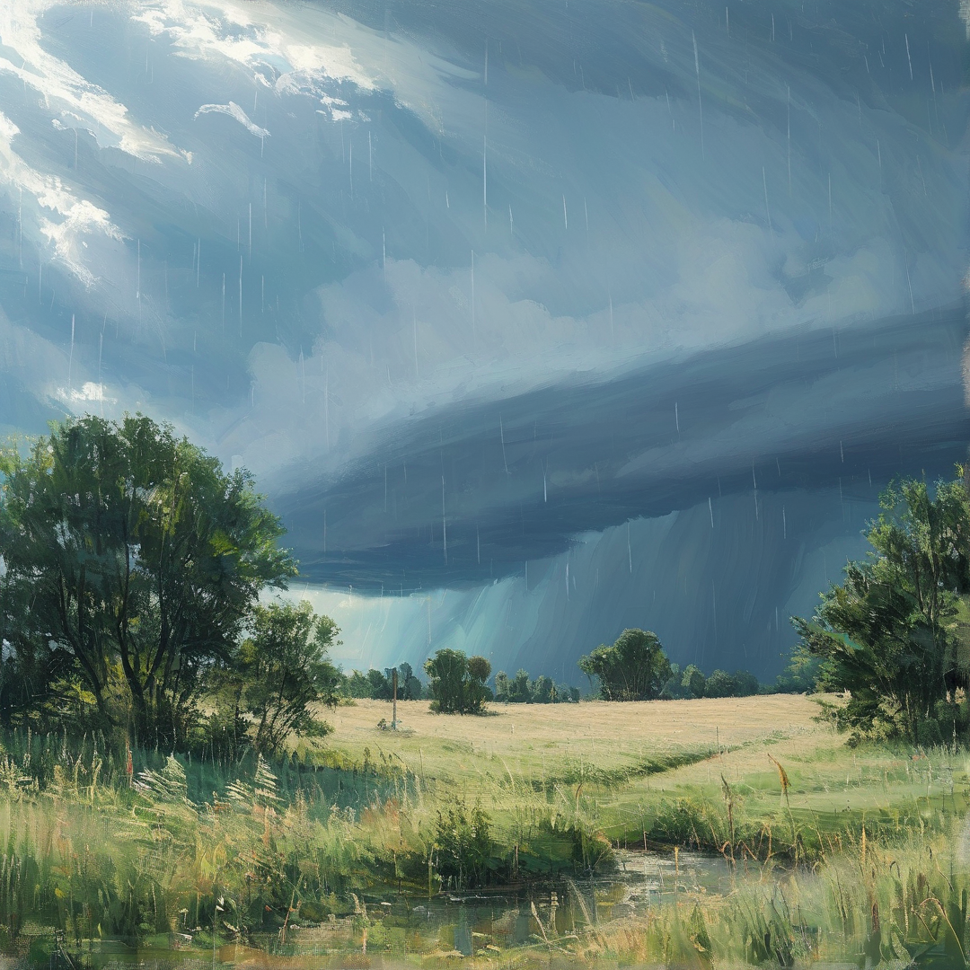Stormy Landscape Painting