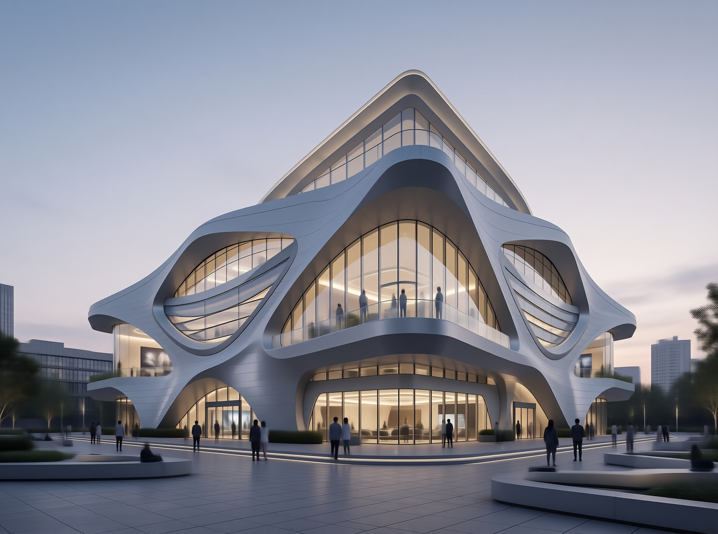 Futuristic Curved Building