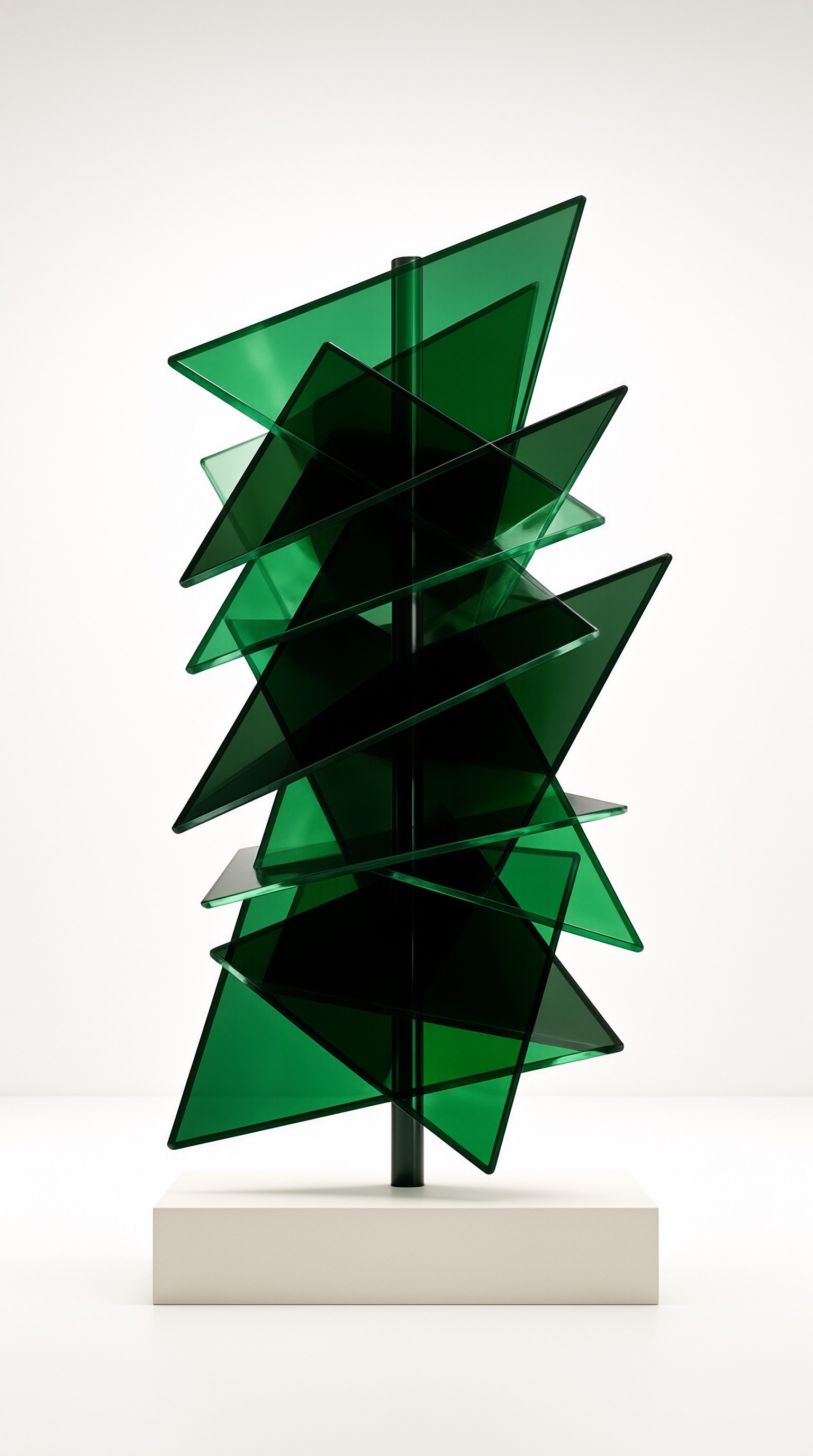 Geometric Glass Sculpture