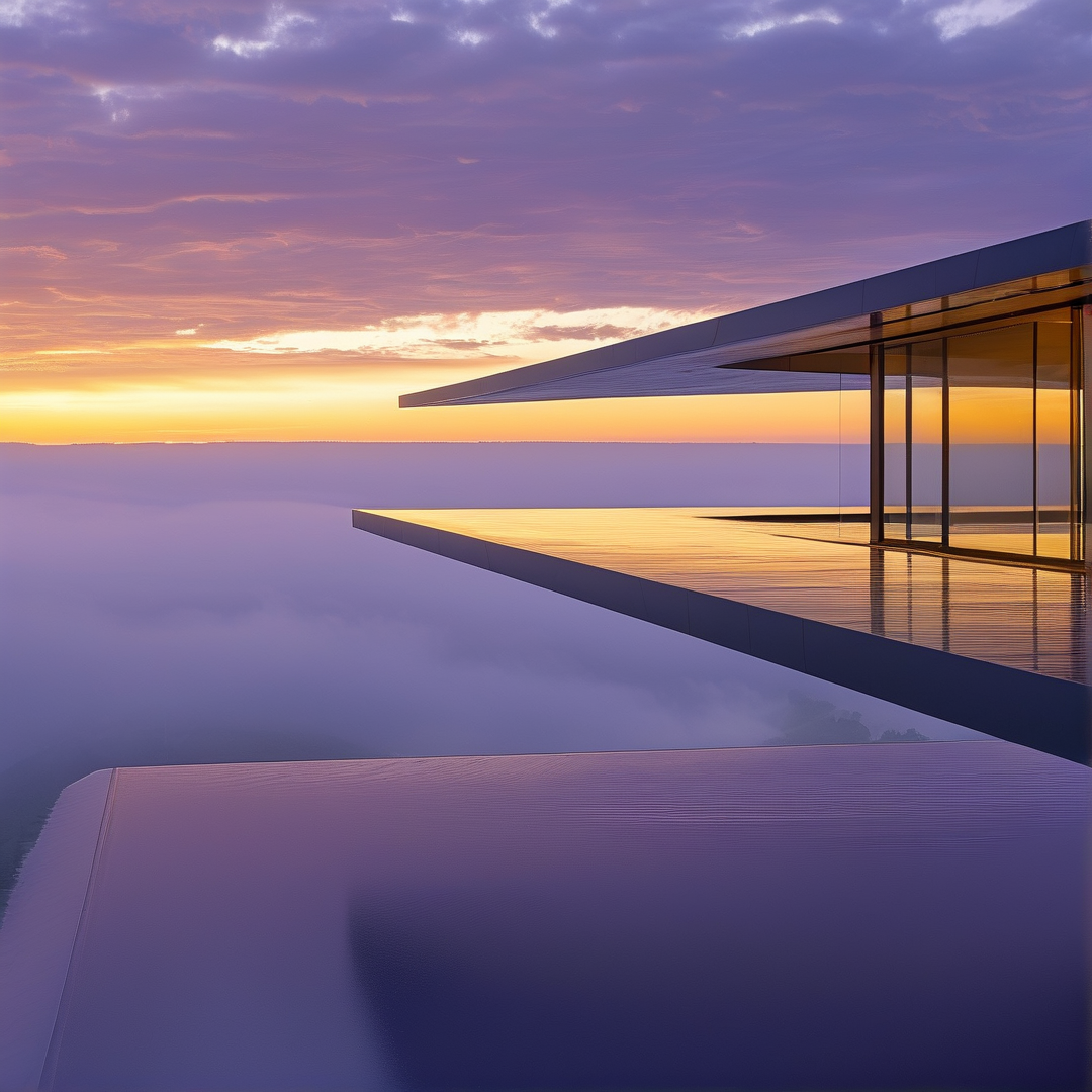 Modern Villa Above Clouds