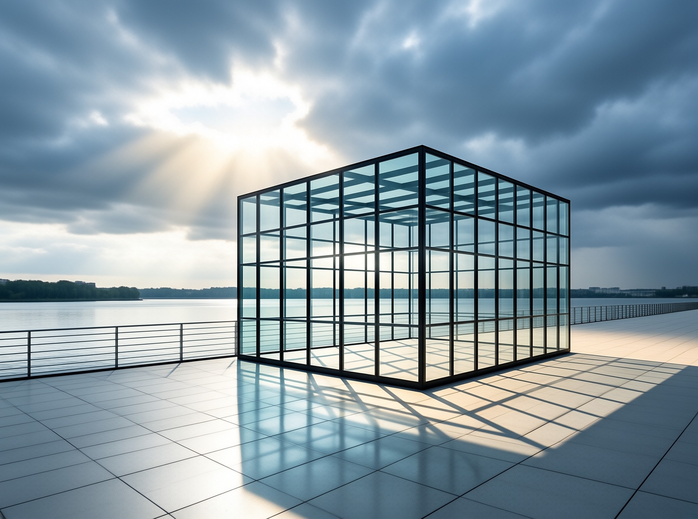Glass Cube by the Water