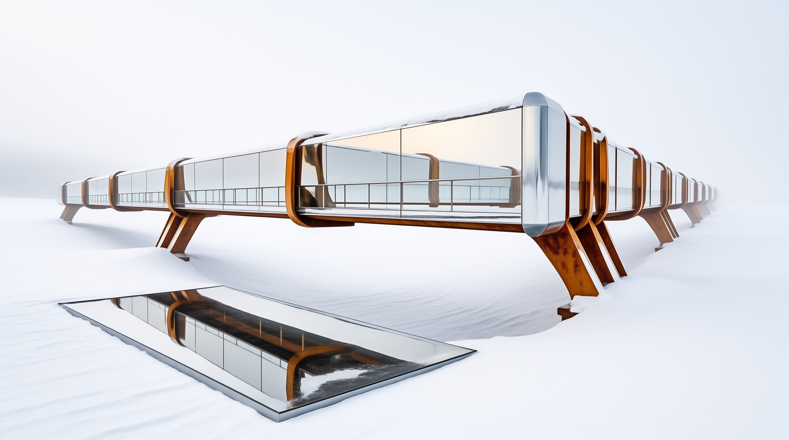 Futuristic Glass Walkway