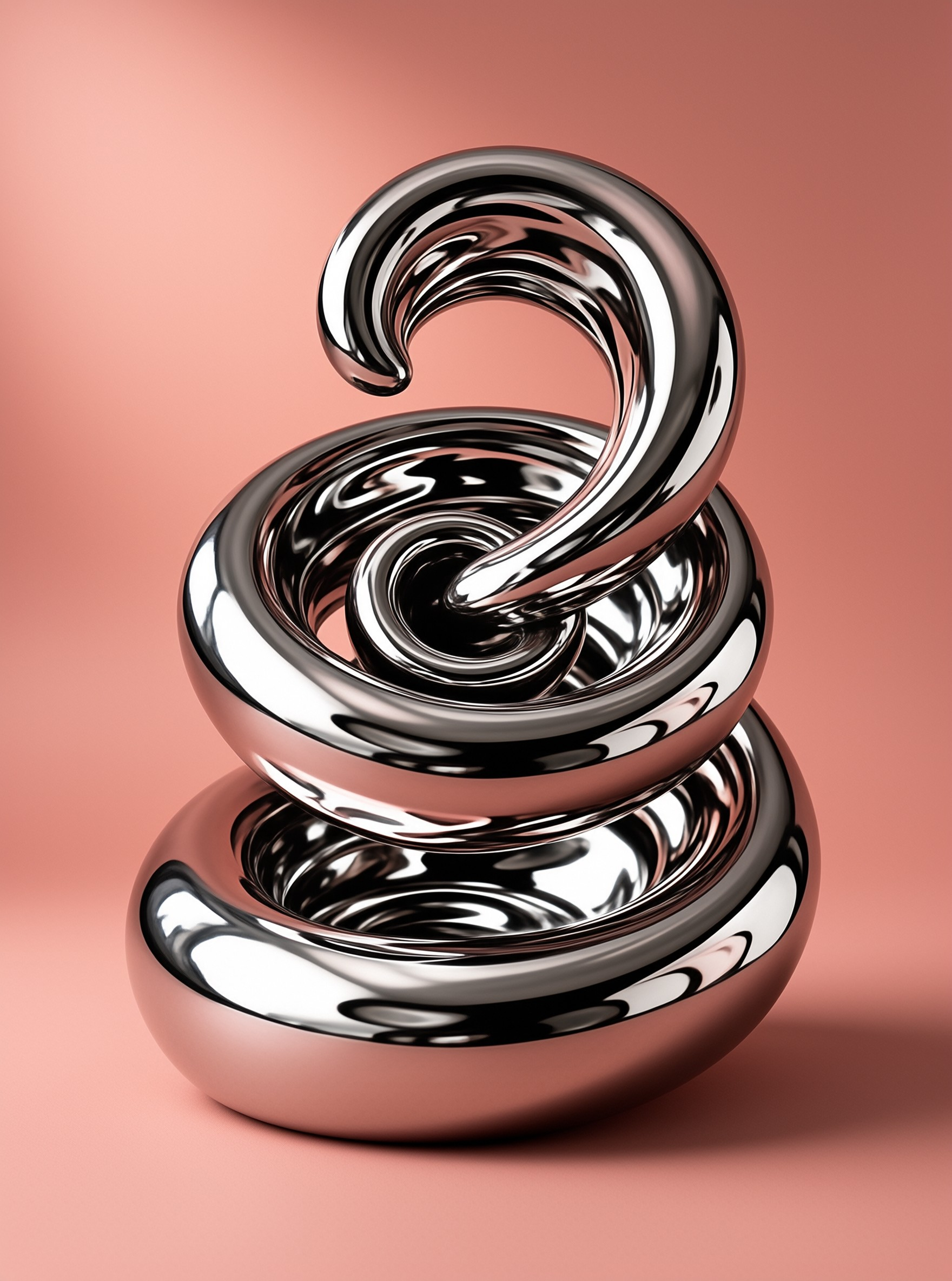 Abstract Metallic Spiral