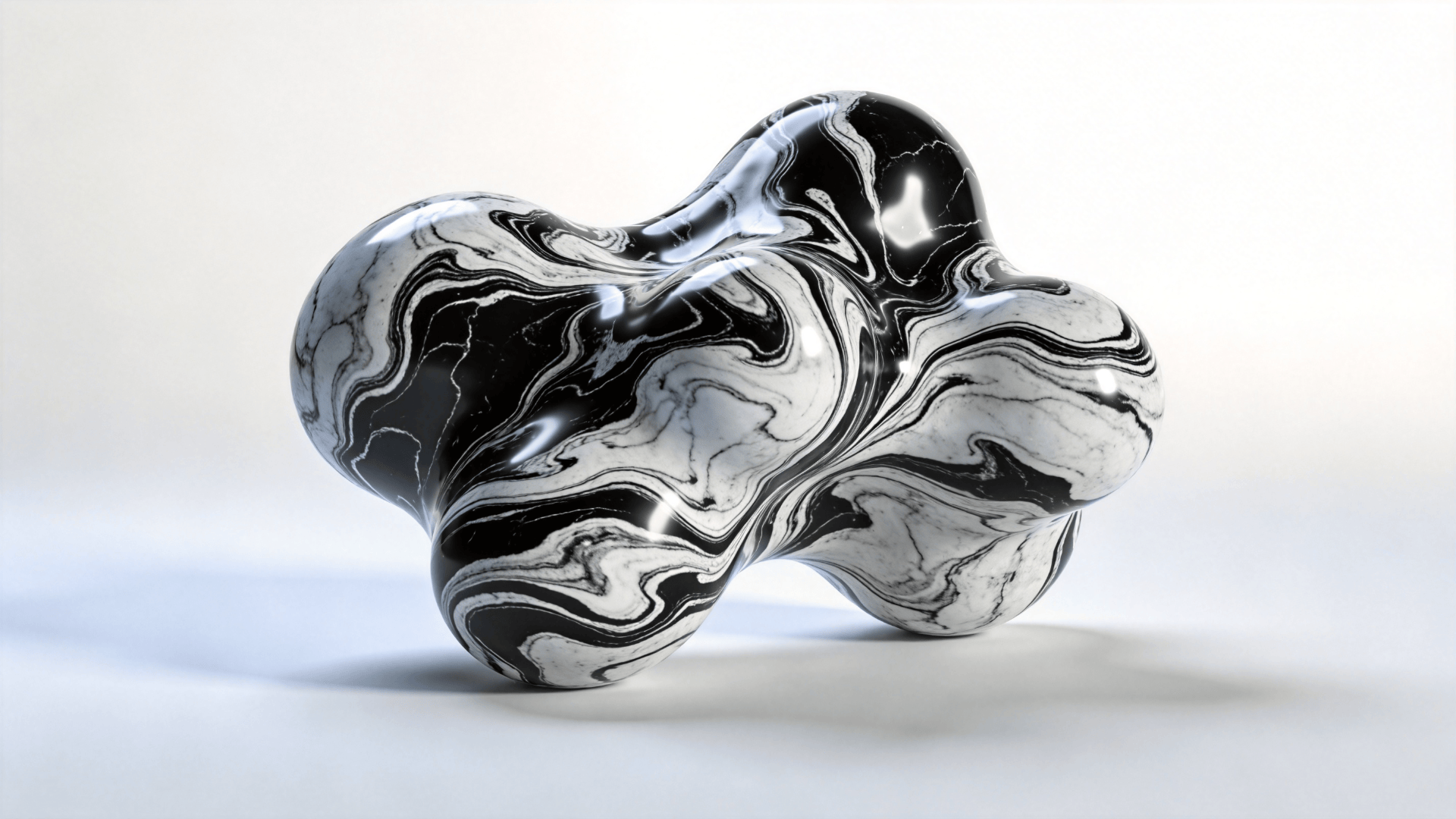 Bold, Marble Fluid Blob