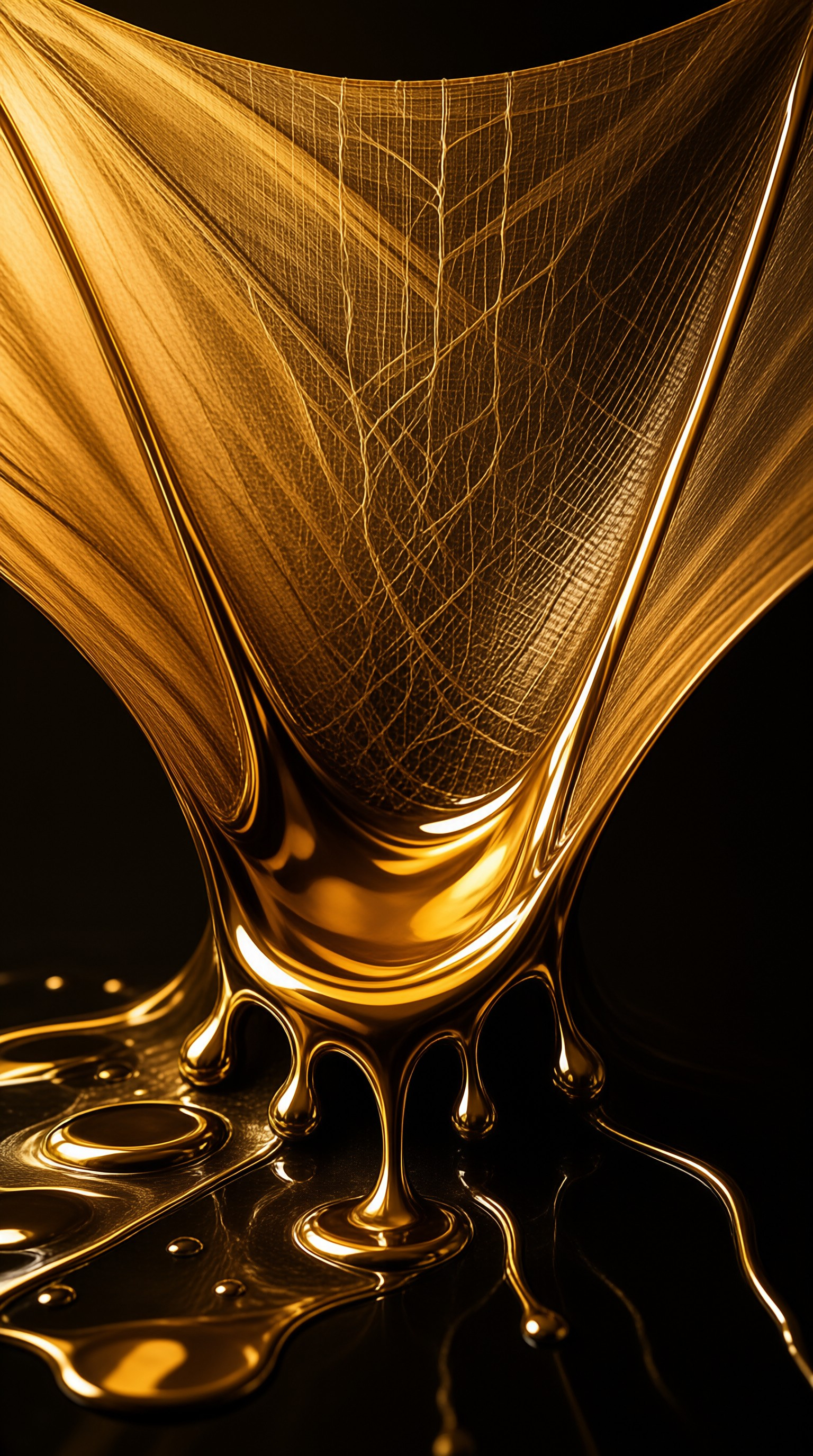 Golden Liquid Sculpture