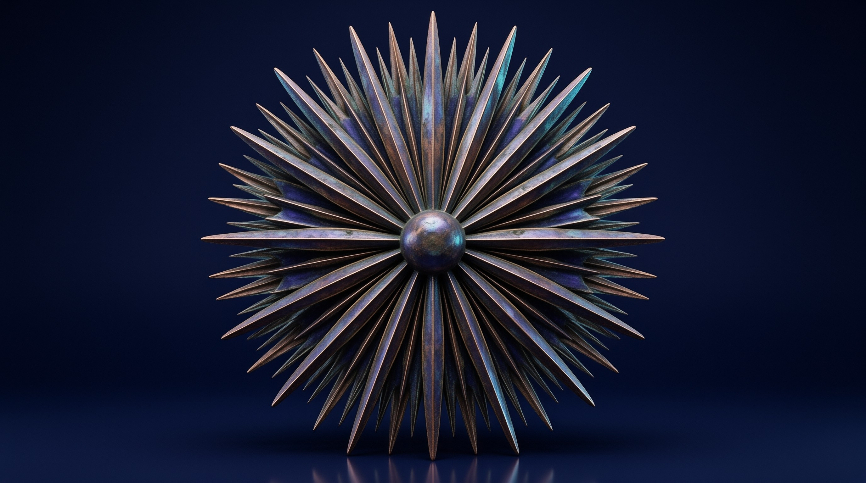 Metallic Spike Sphere