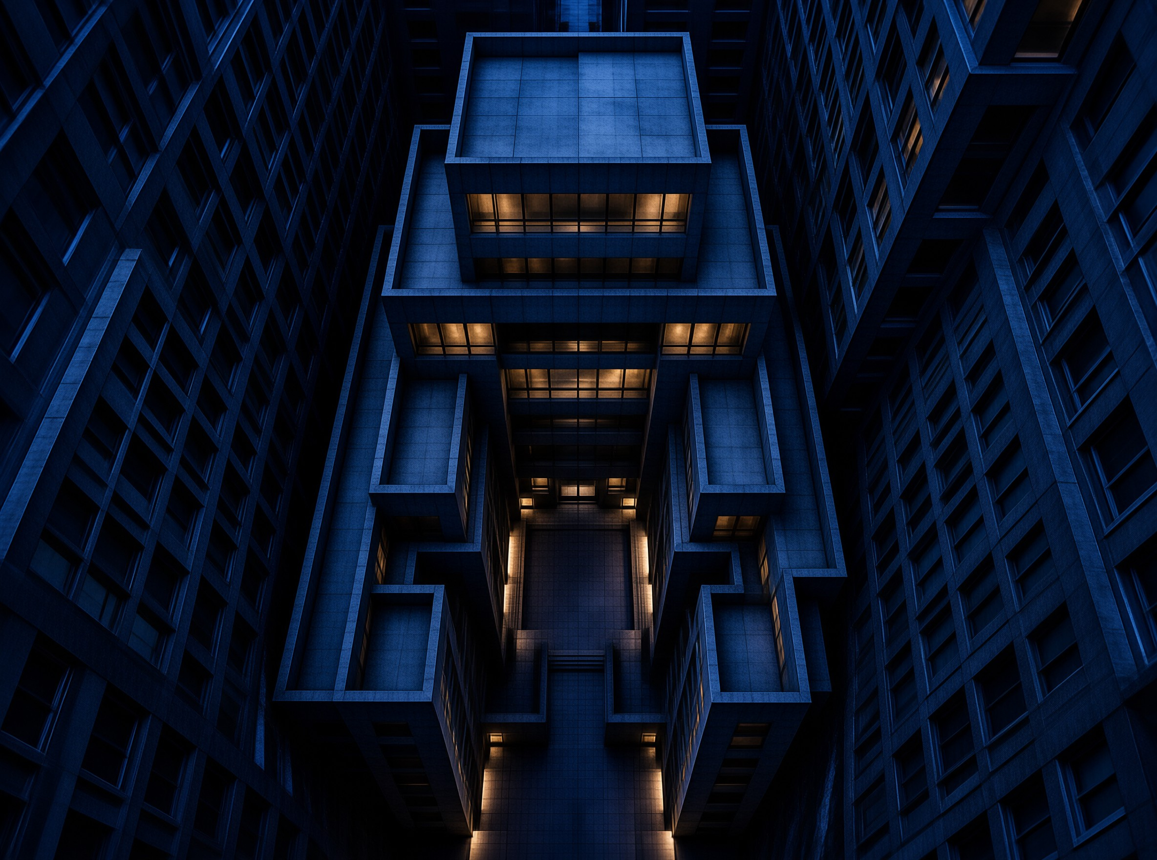 Futuristic Blue Tower