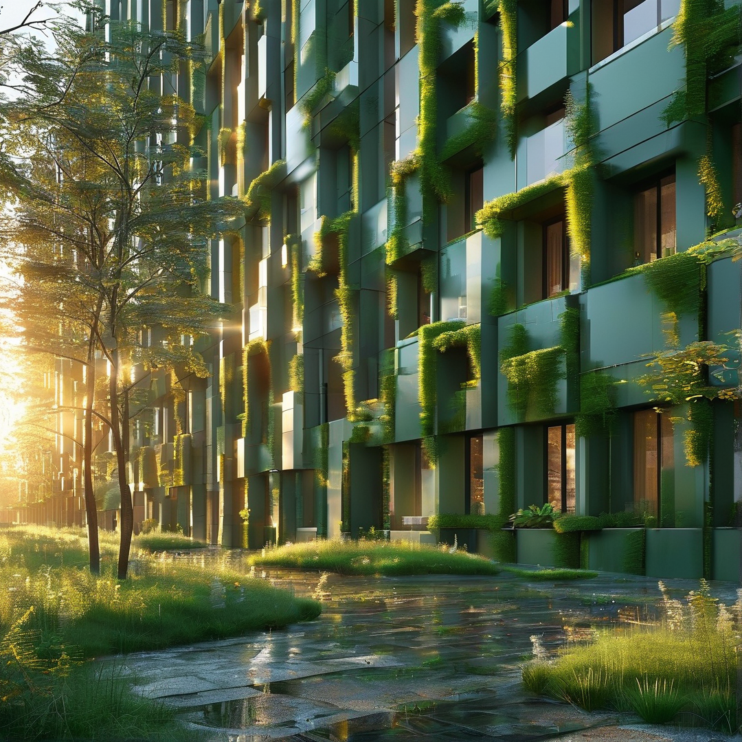 Verdant Tower at Golden Hour