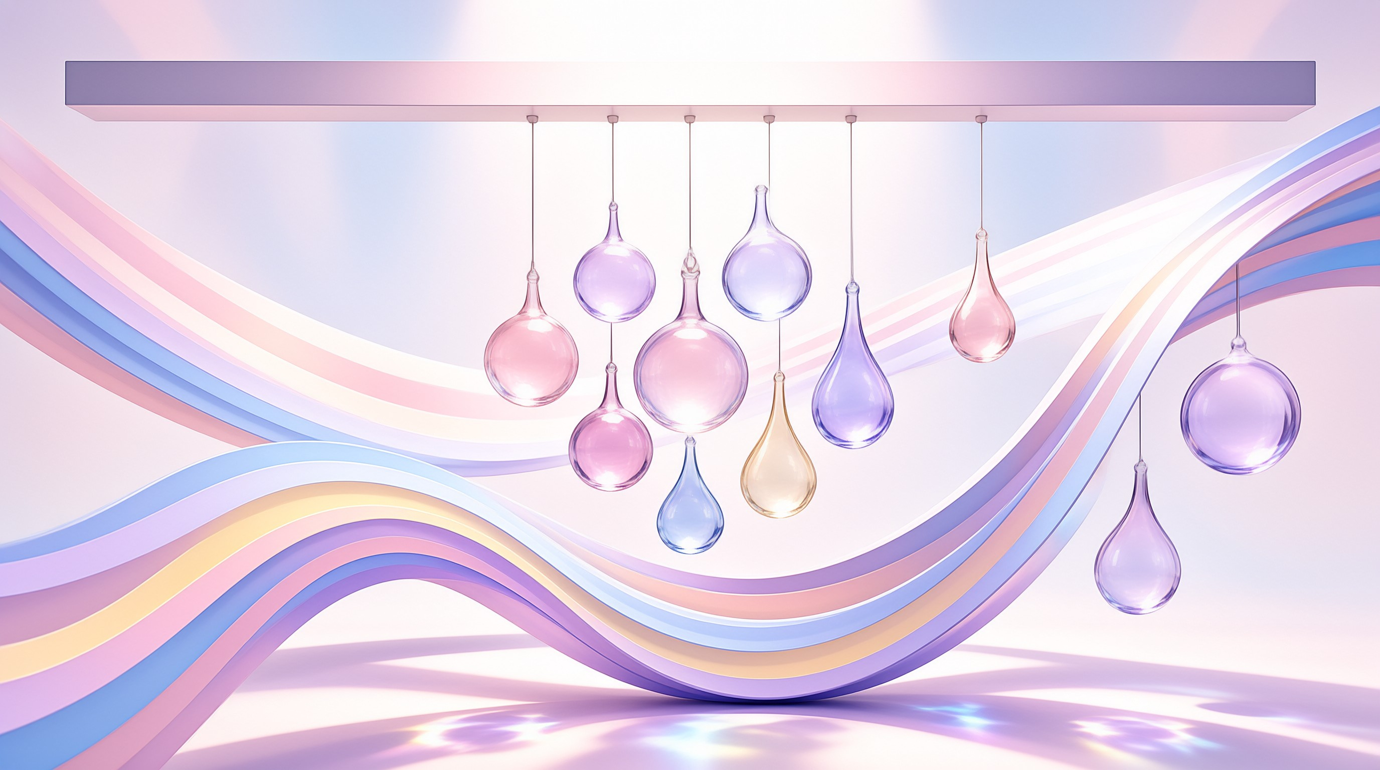 Pastel Abstract Hanging Orbs
