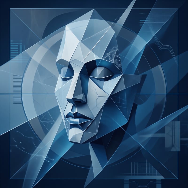 Low Poly Digital Face