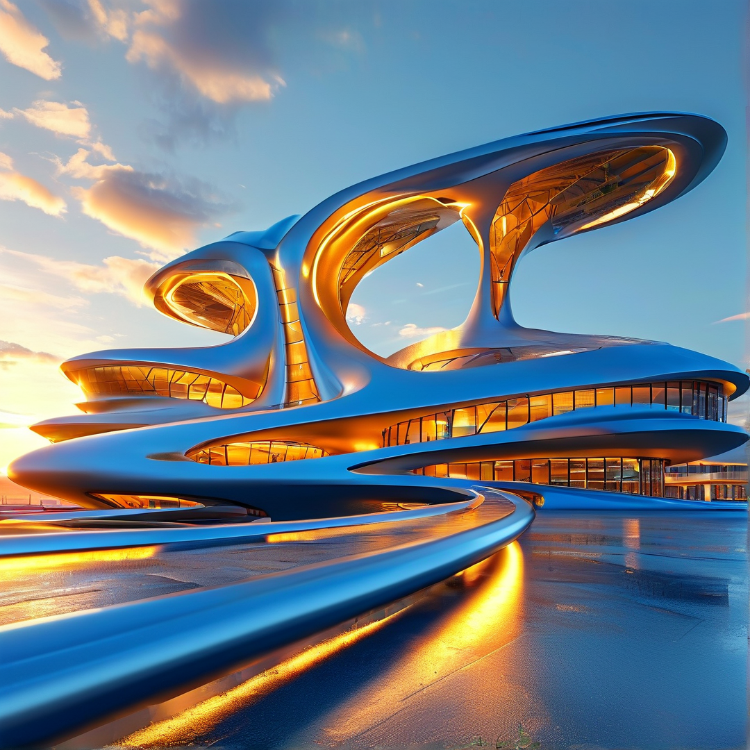 Futuristic Fluid Architecture
