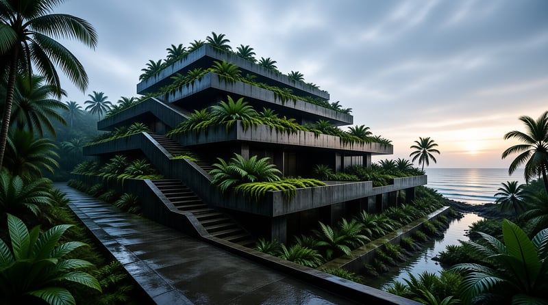 Terraced Pavilion in Tropical Coast