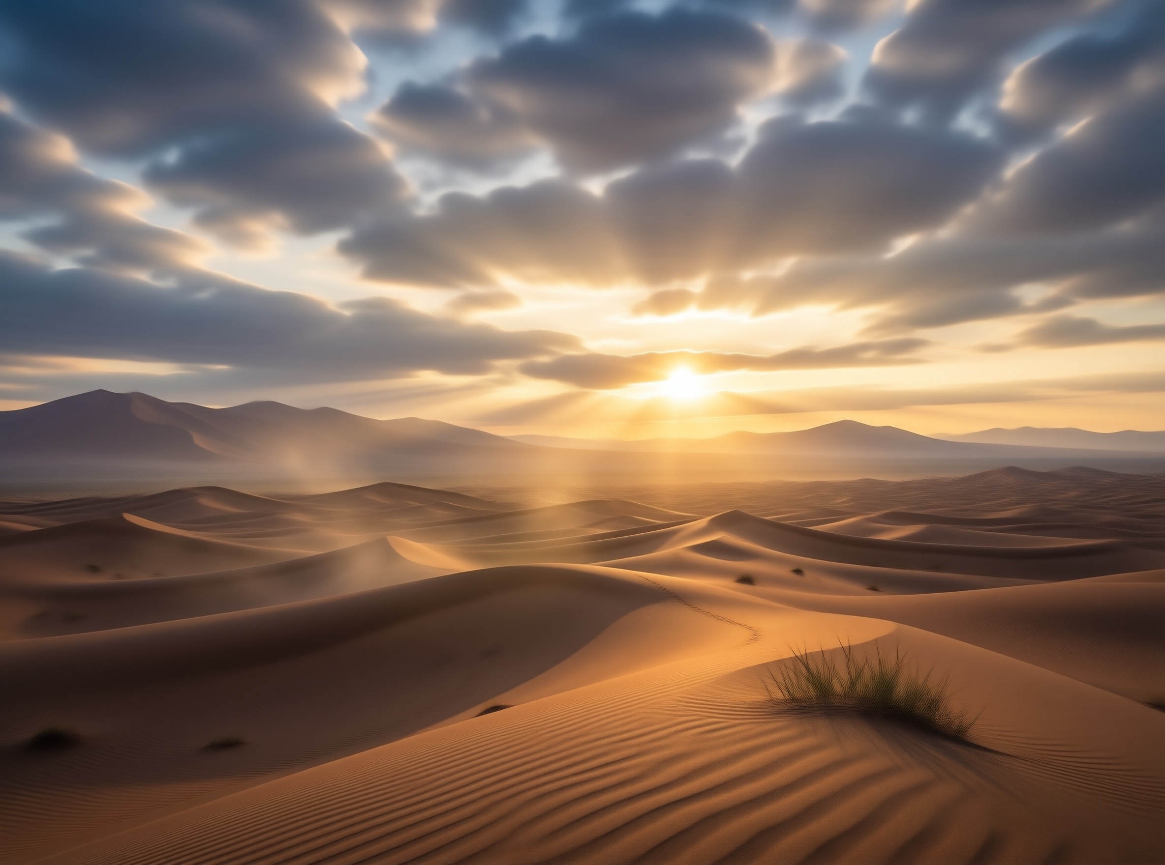 Golden Desert Sunset