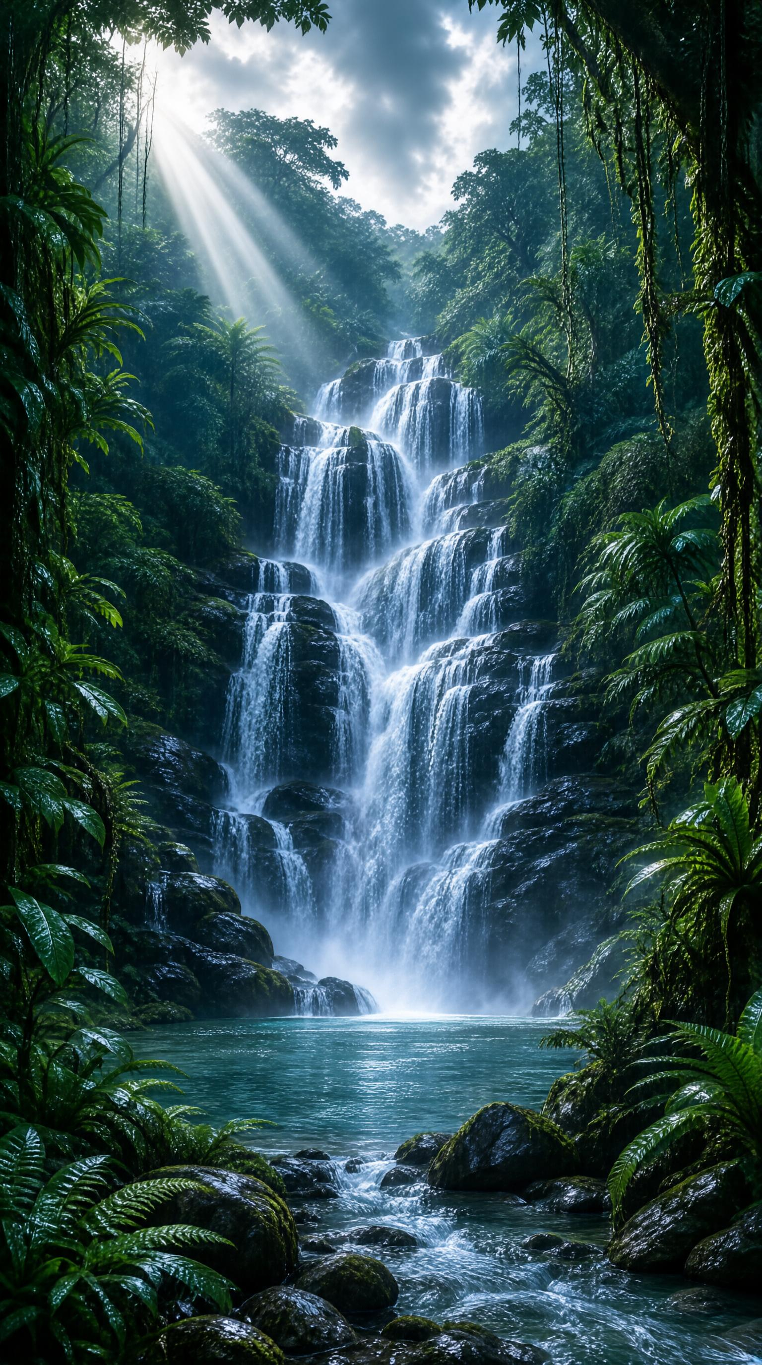 Mystical Jungle Waterfall