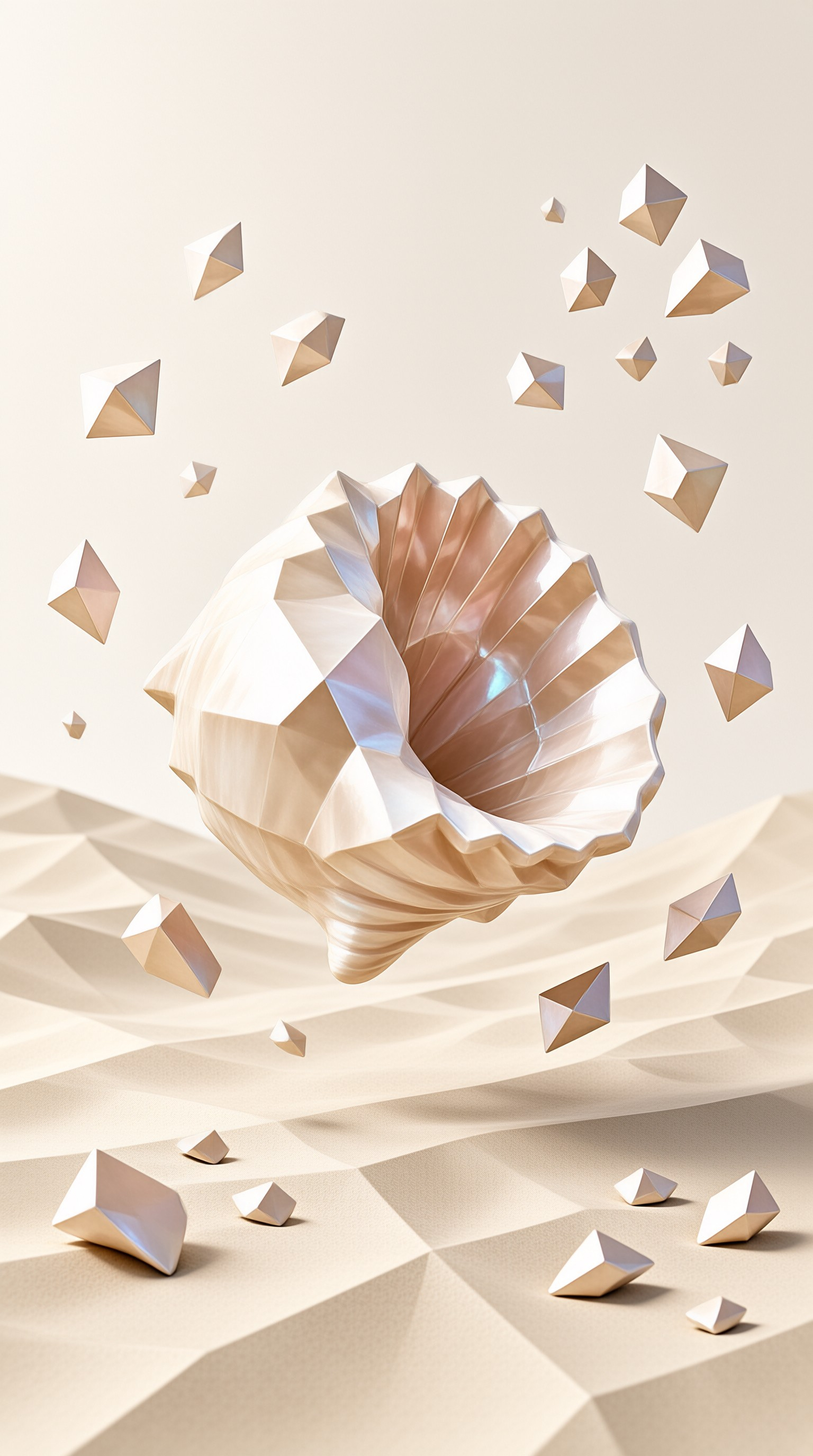 Geometric Seashell Art