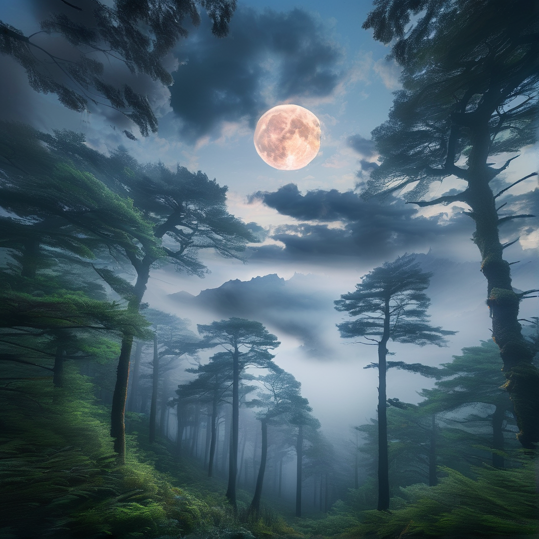 Moonlit Forest Night