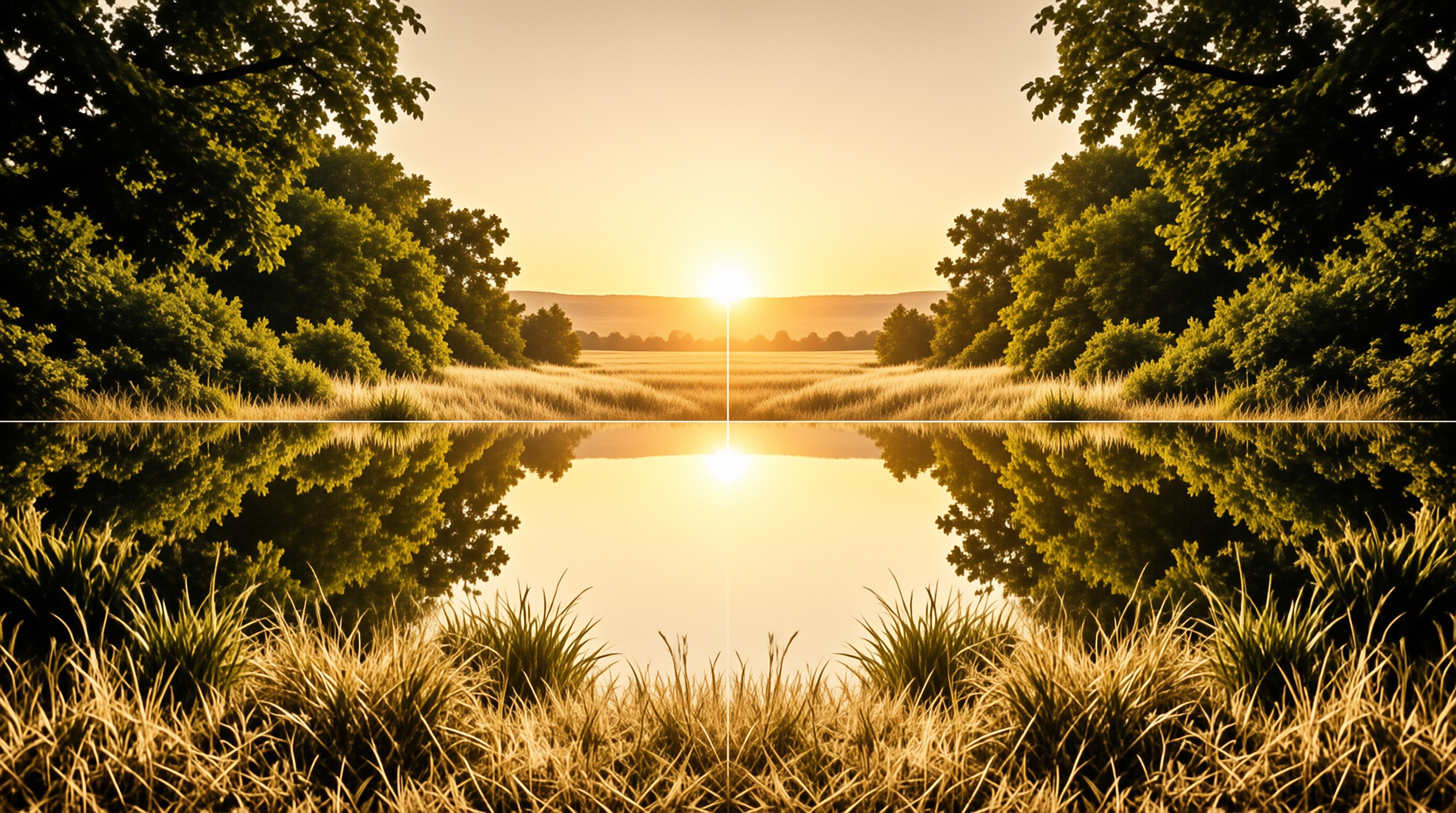 Golden Sunset Reflection