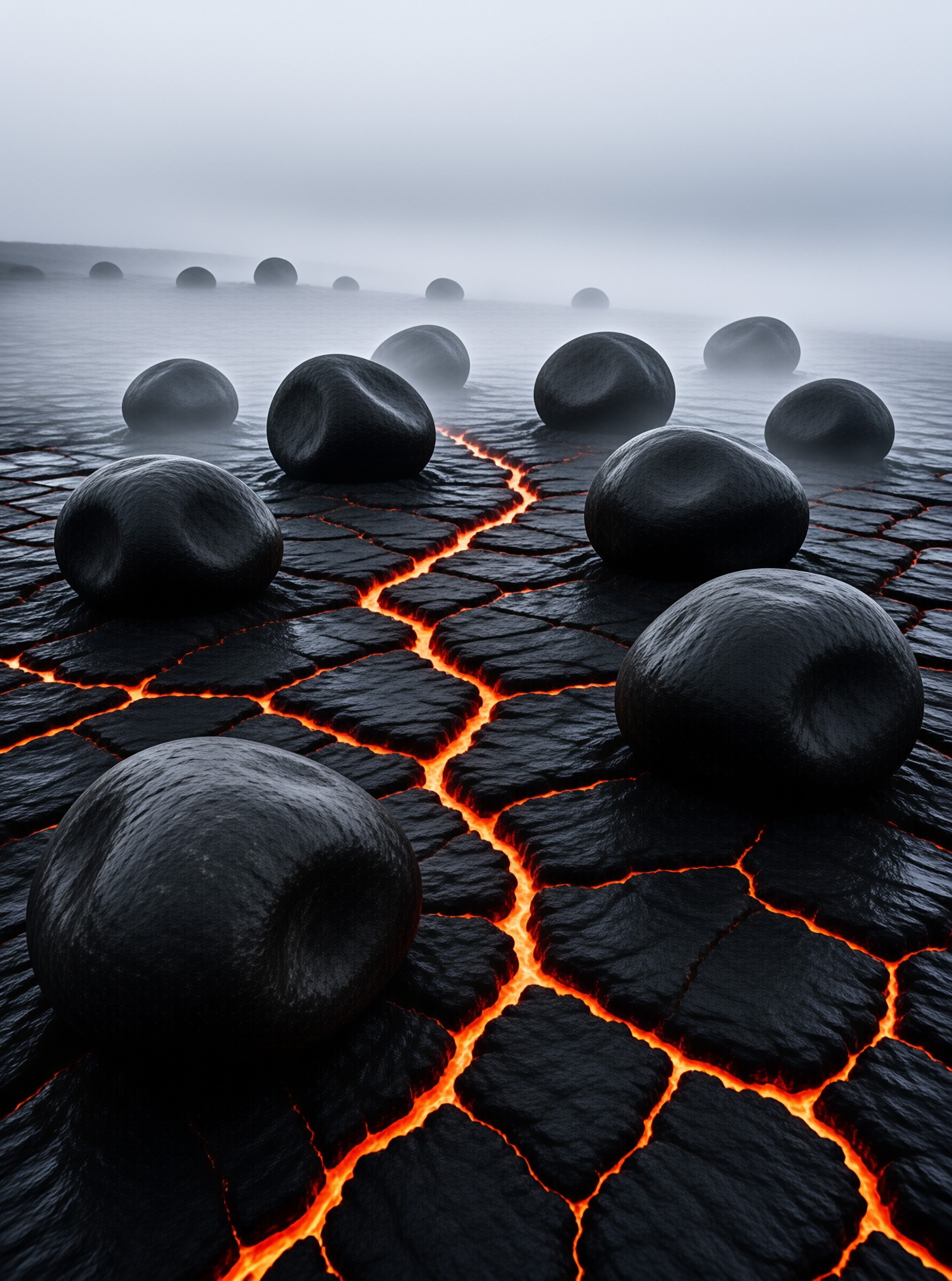 Surreal Volcanic Landscape