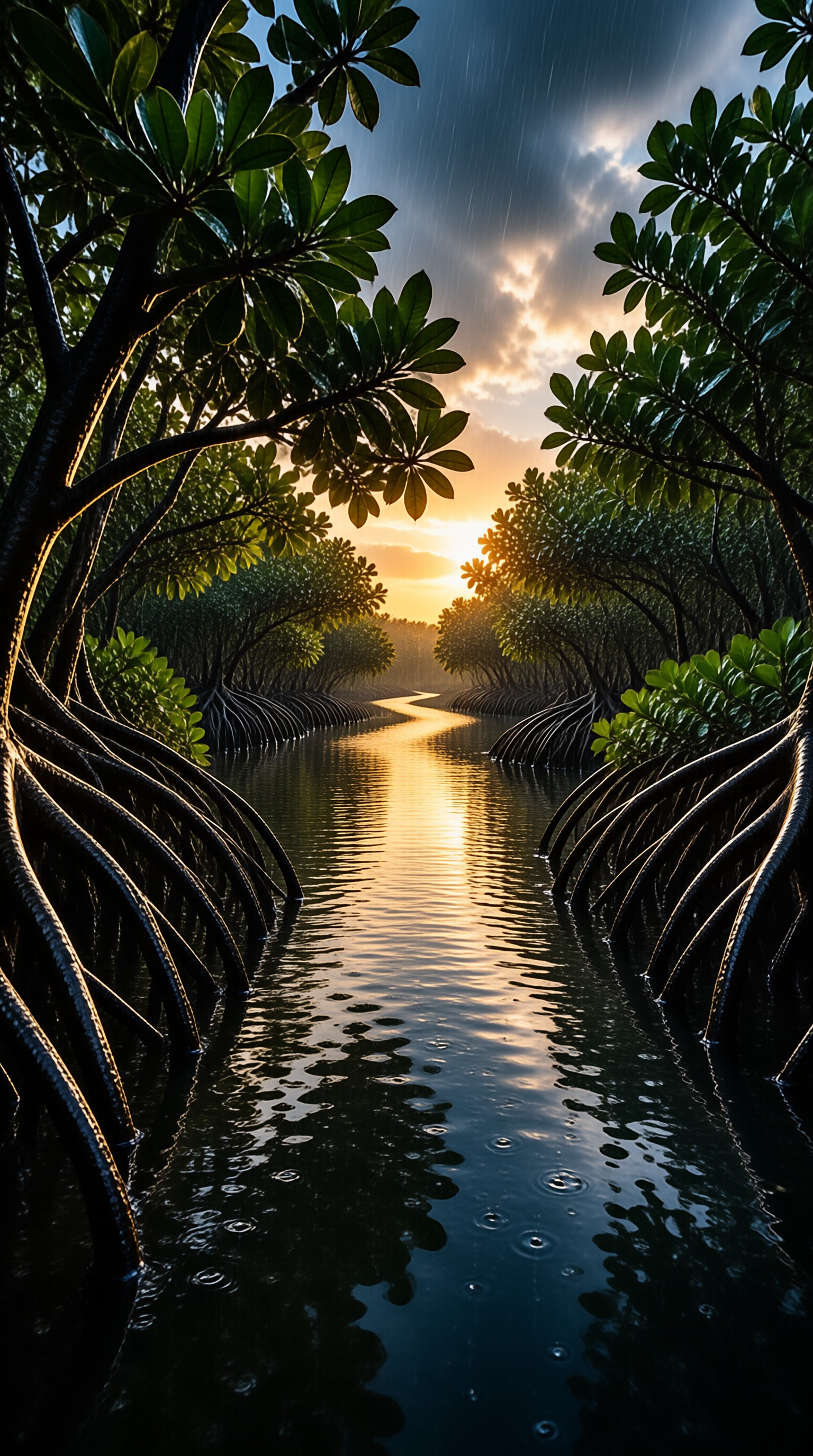 Mangrove Sunset Path
