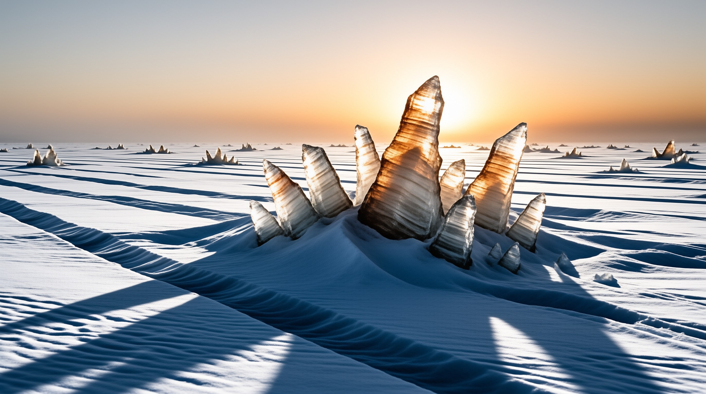 Frozen Crystal Landscape