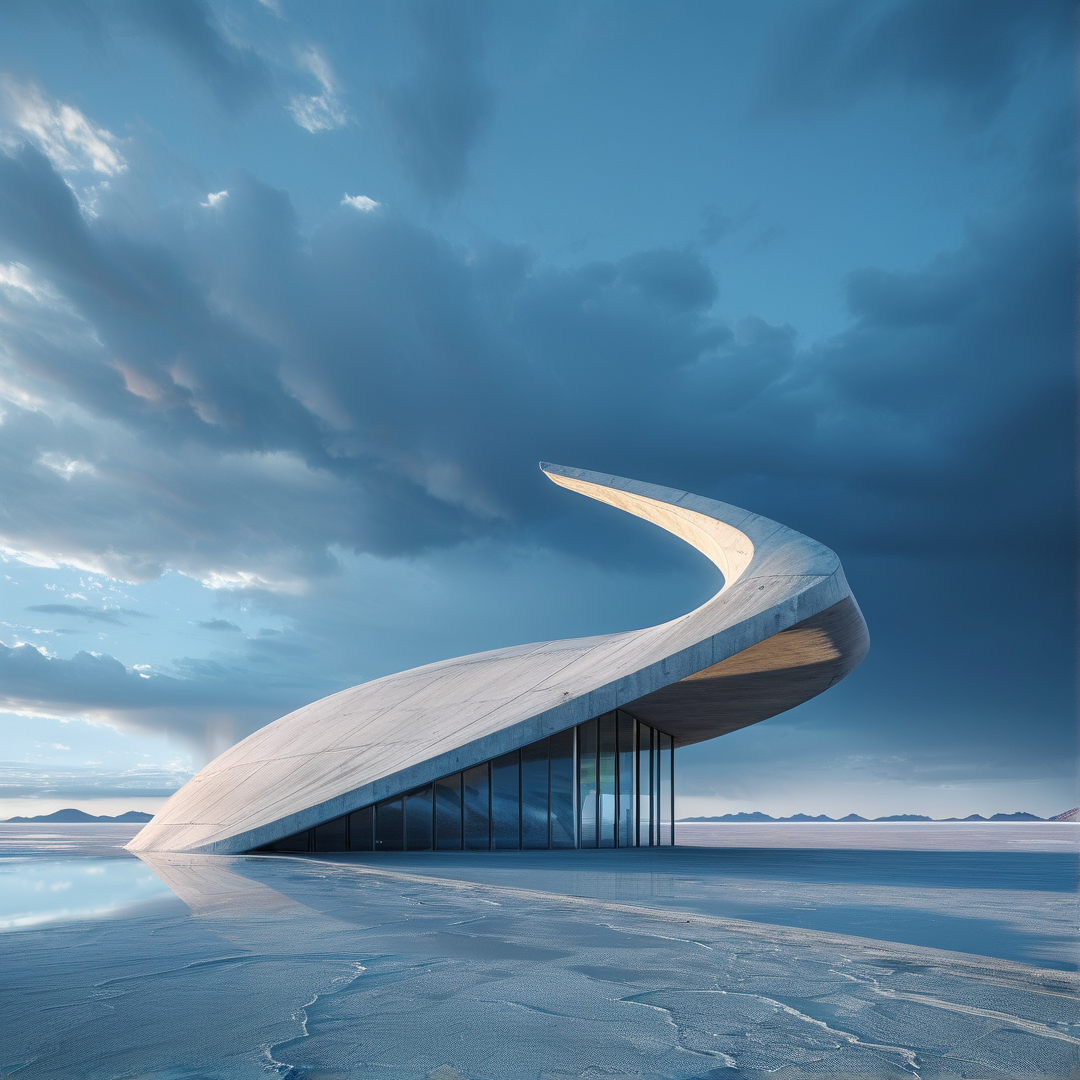 Futuristic Concrete Building