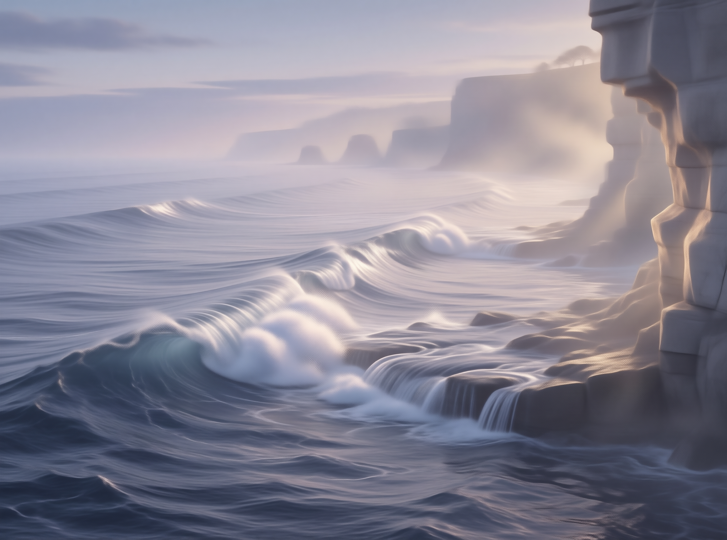 Misty Ethereal Seascape