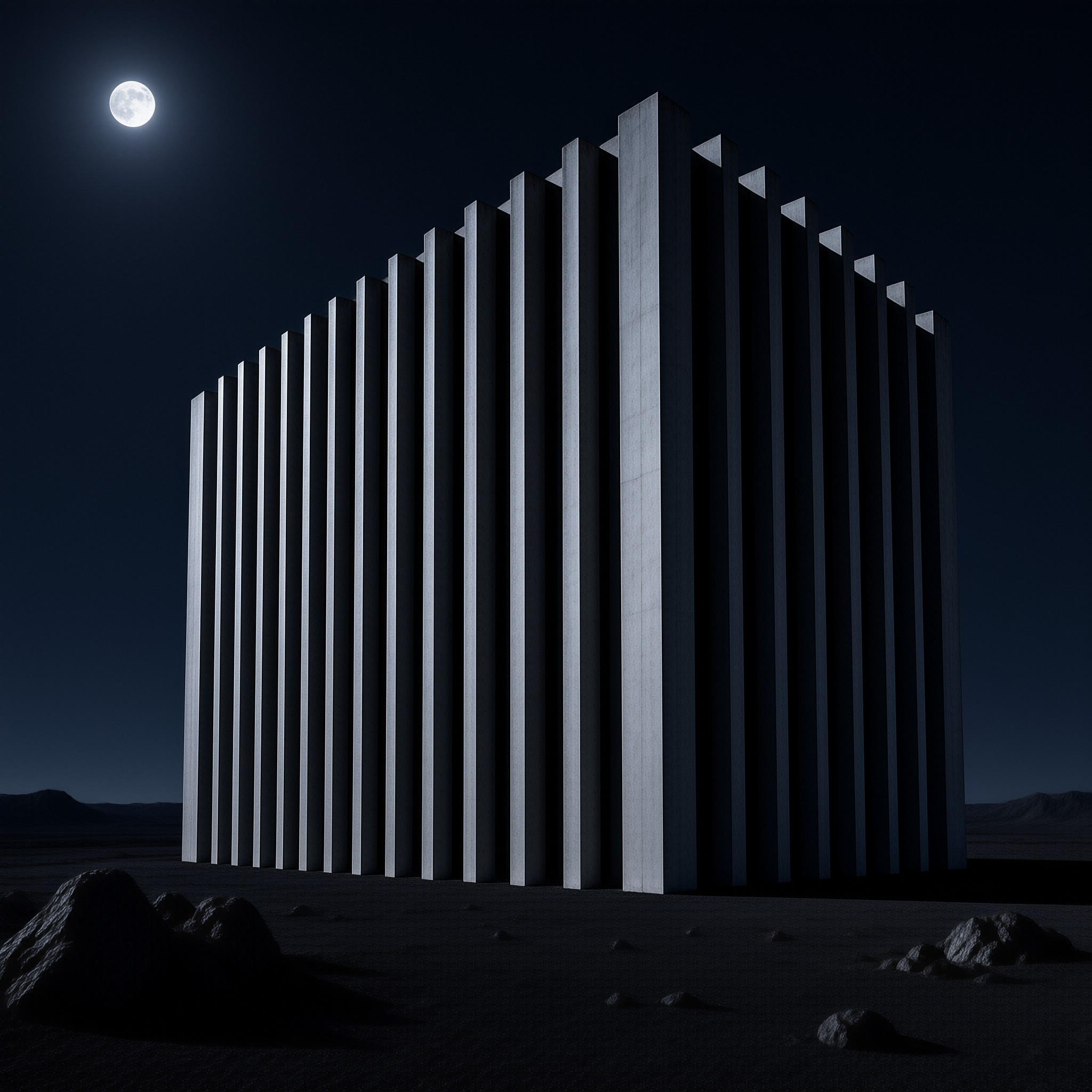 Moonlit Vertical Monument