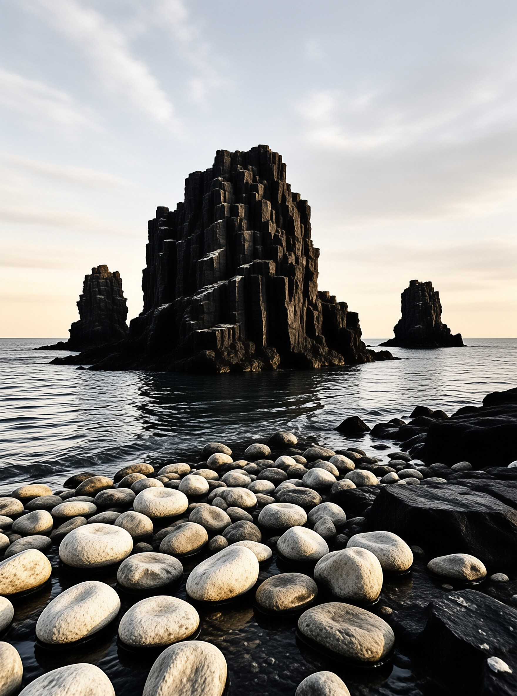 Basalt Columns in the Sea