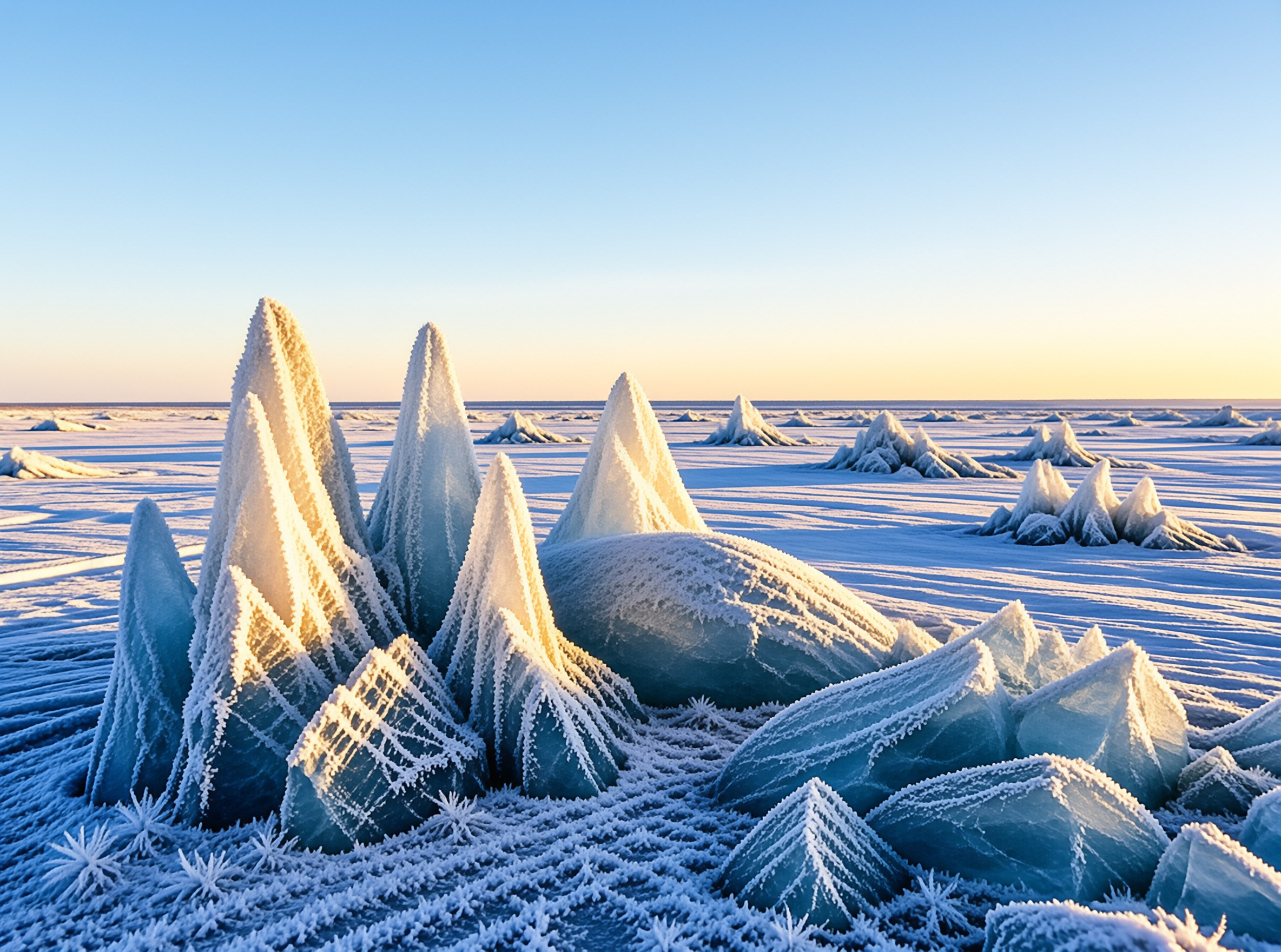 Crystalline Ice Spikes