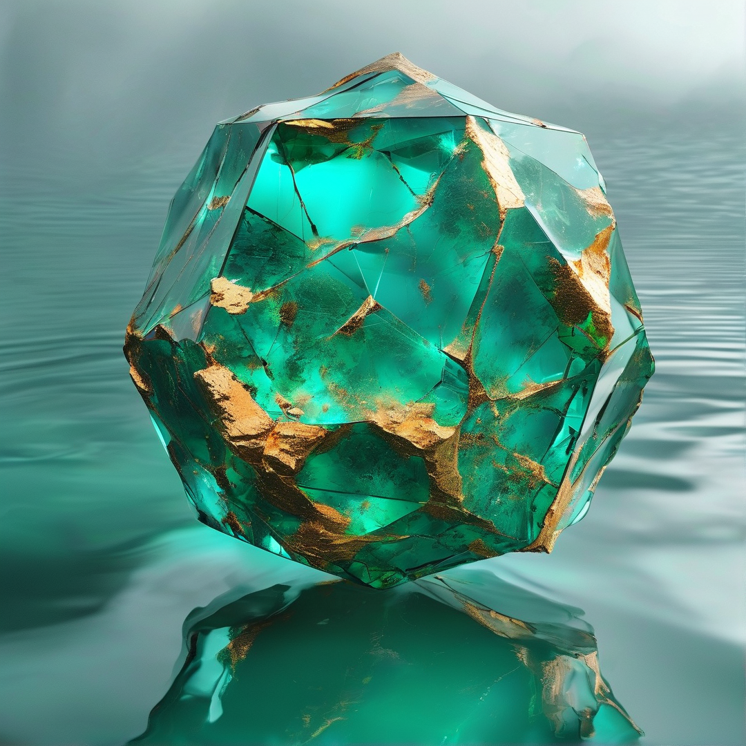 Teal Crystal on Water