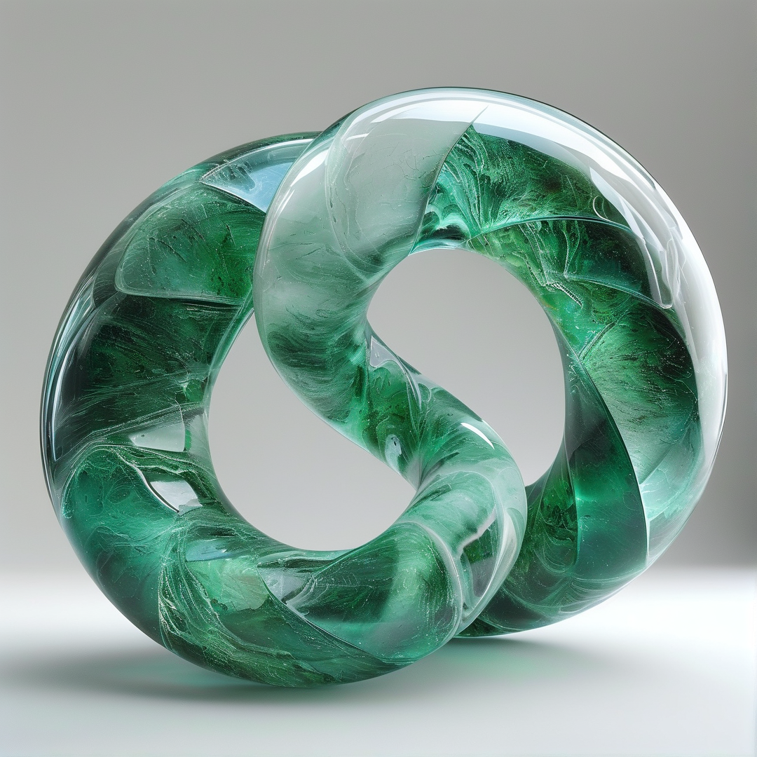 Green Glass Sculpture