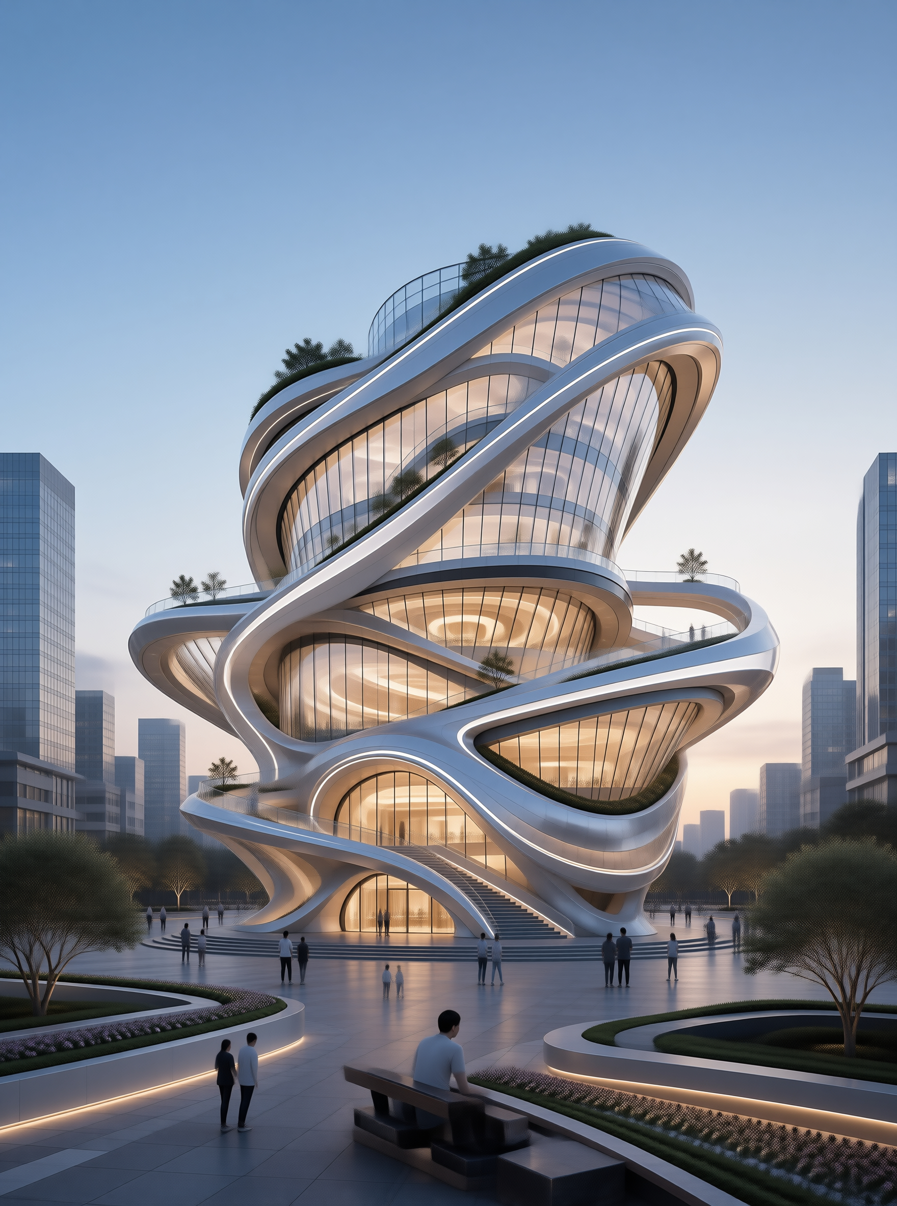 Futuristic Twisted Building