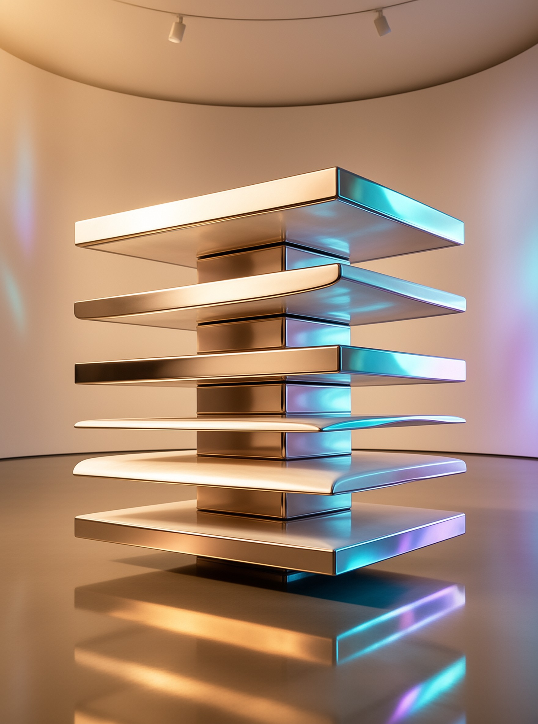 Modern Metallic Tower Art