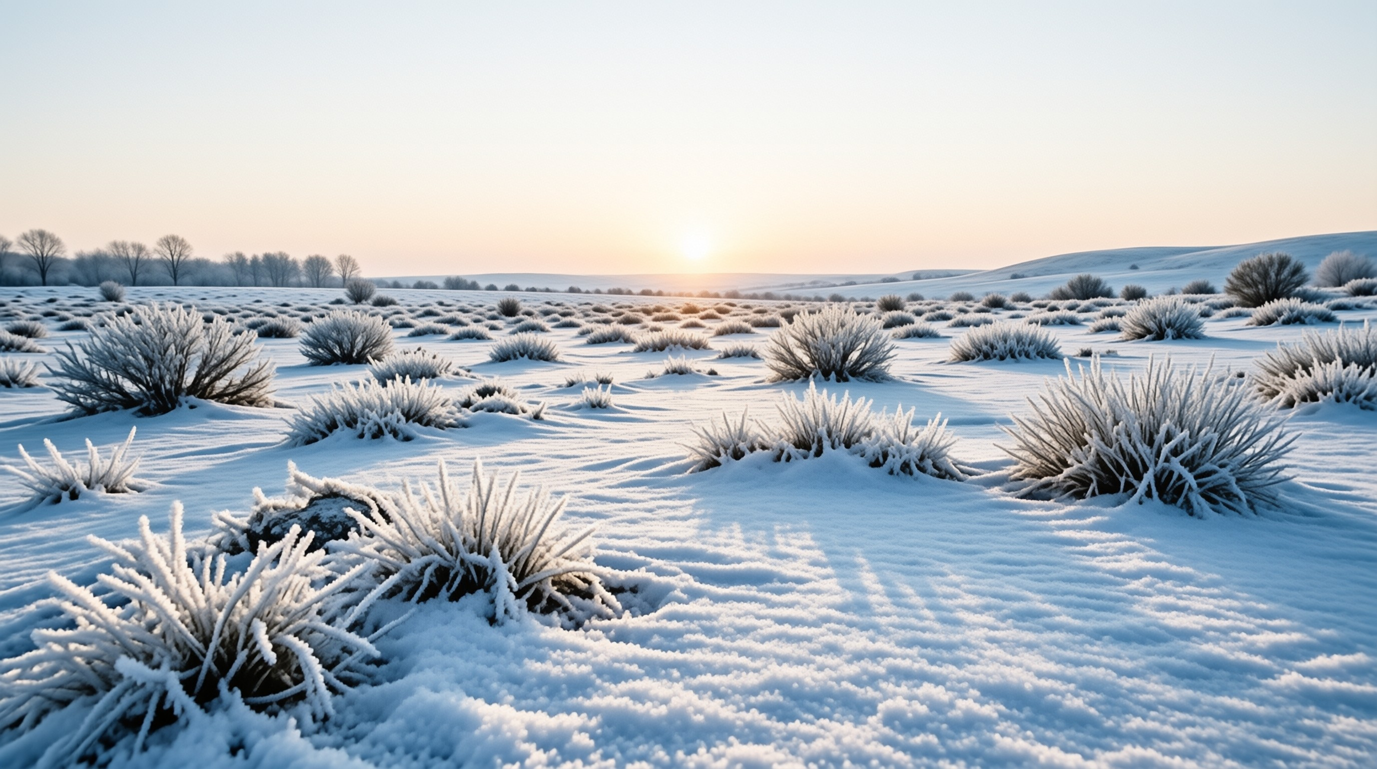 Sunrise Over Snowy Tundra