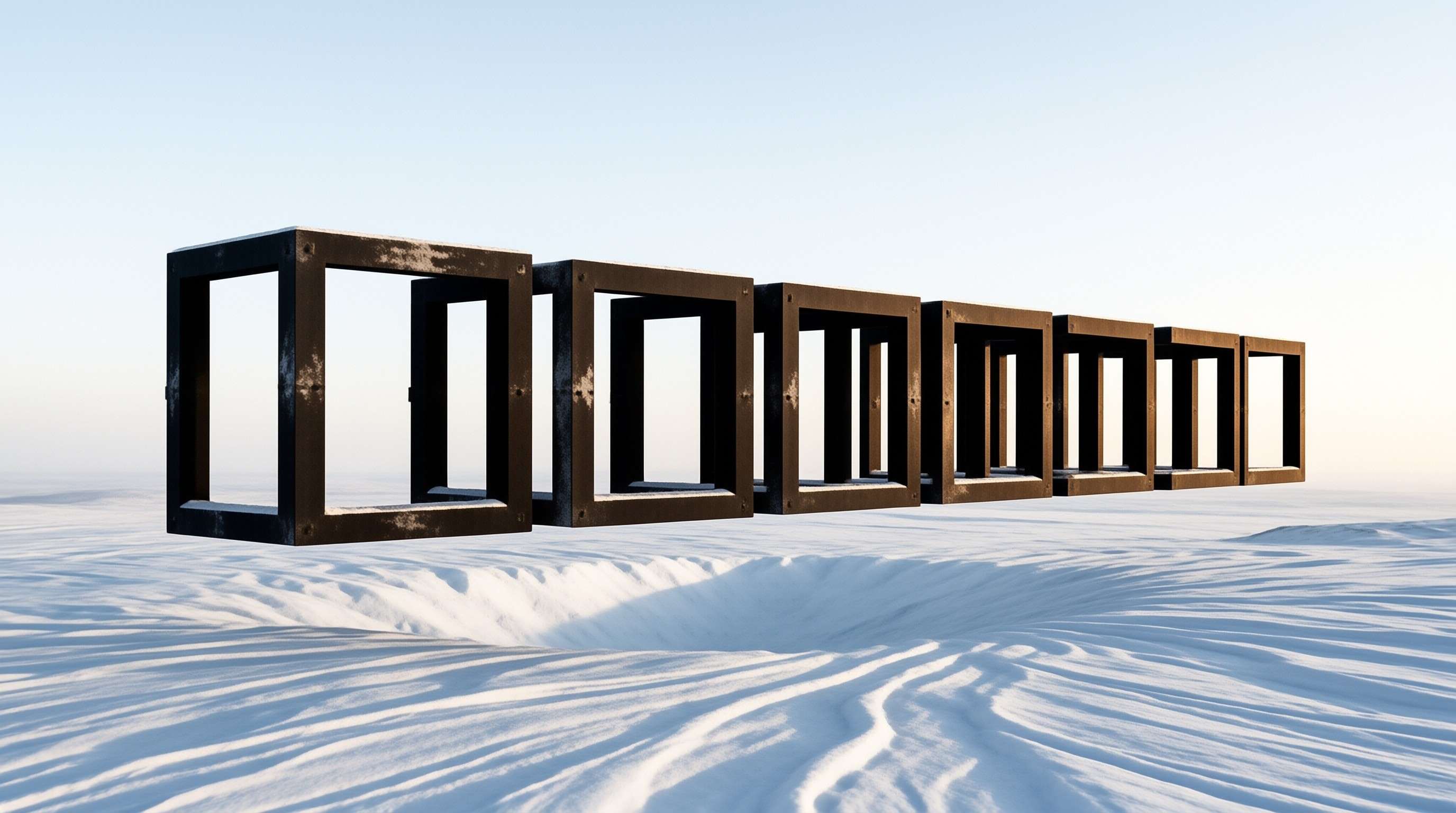 Metal Frames in Snow
