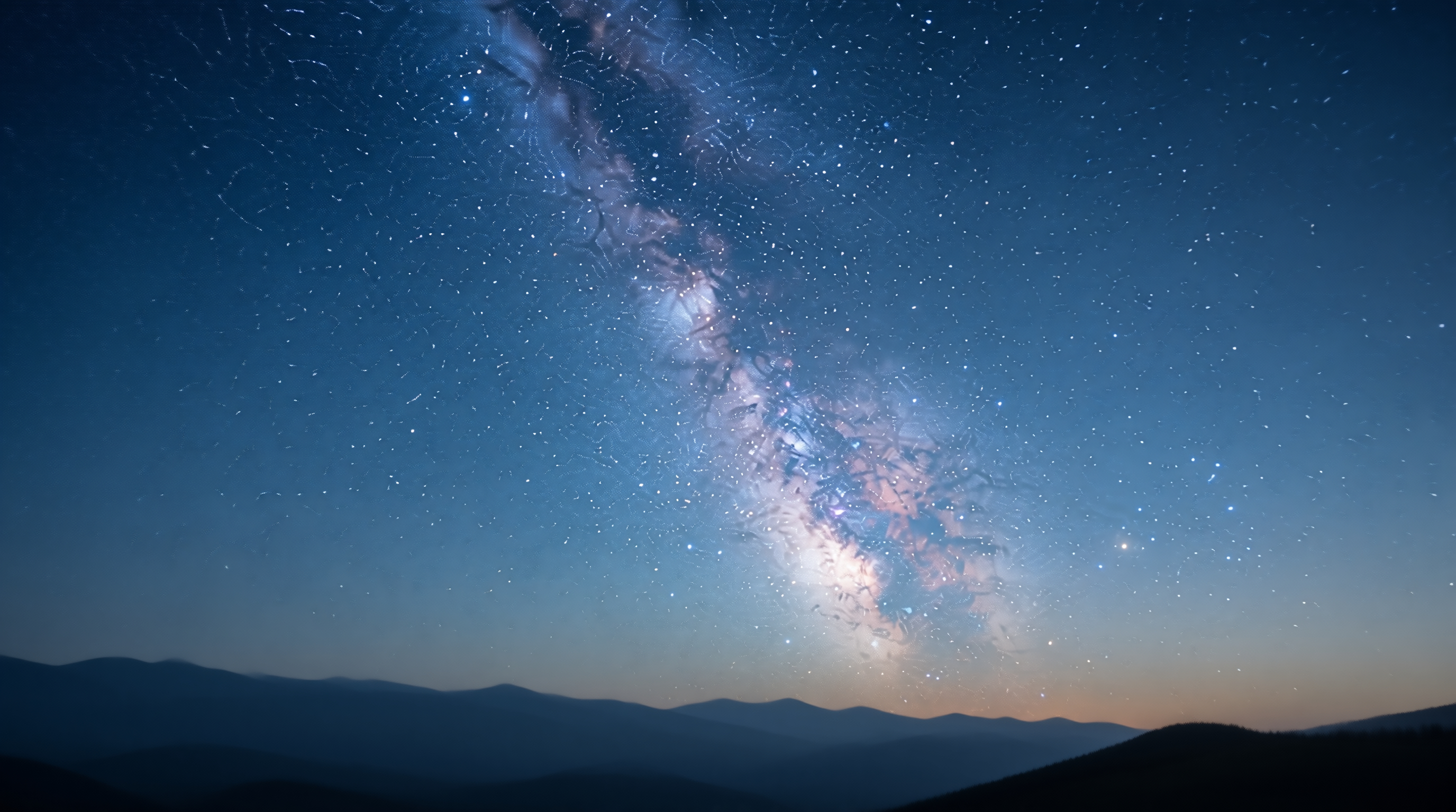Milky Way Over Mountains