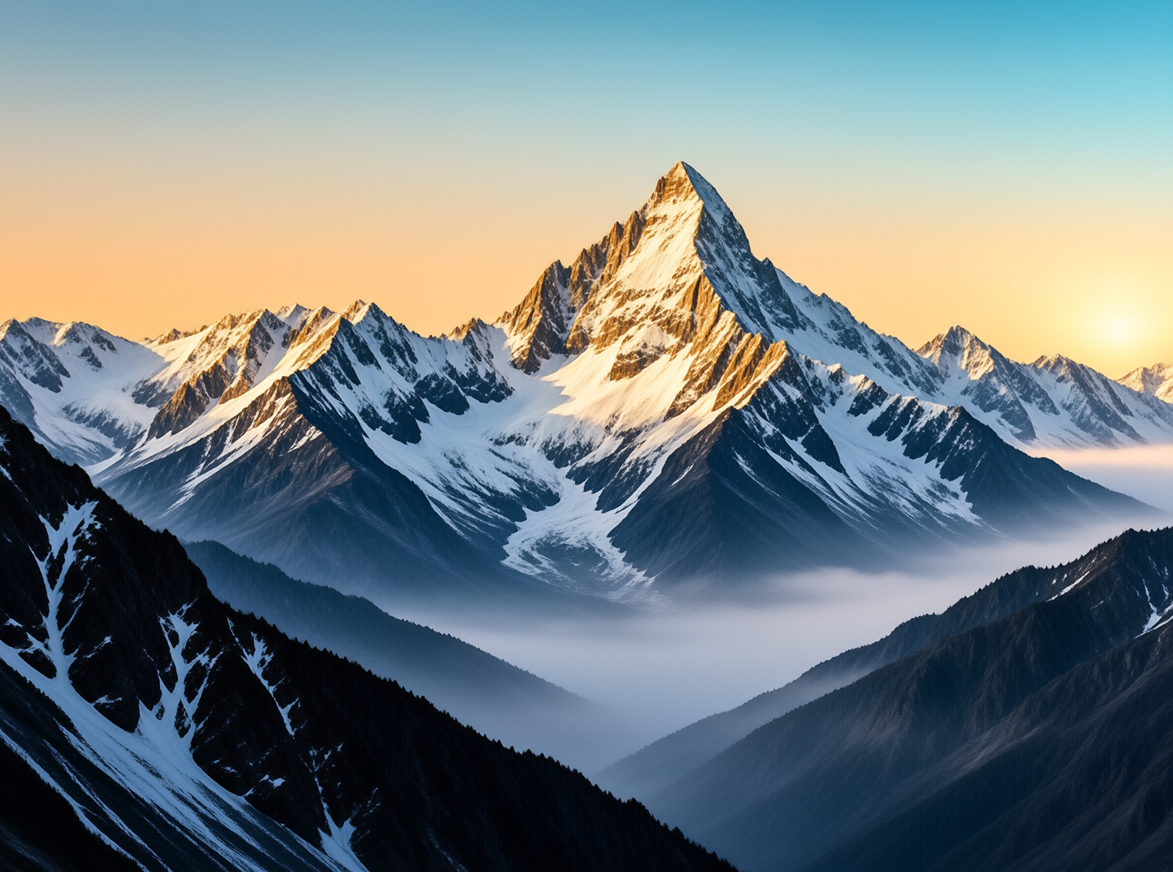 Majestic Snowy Peaks