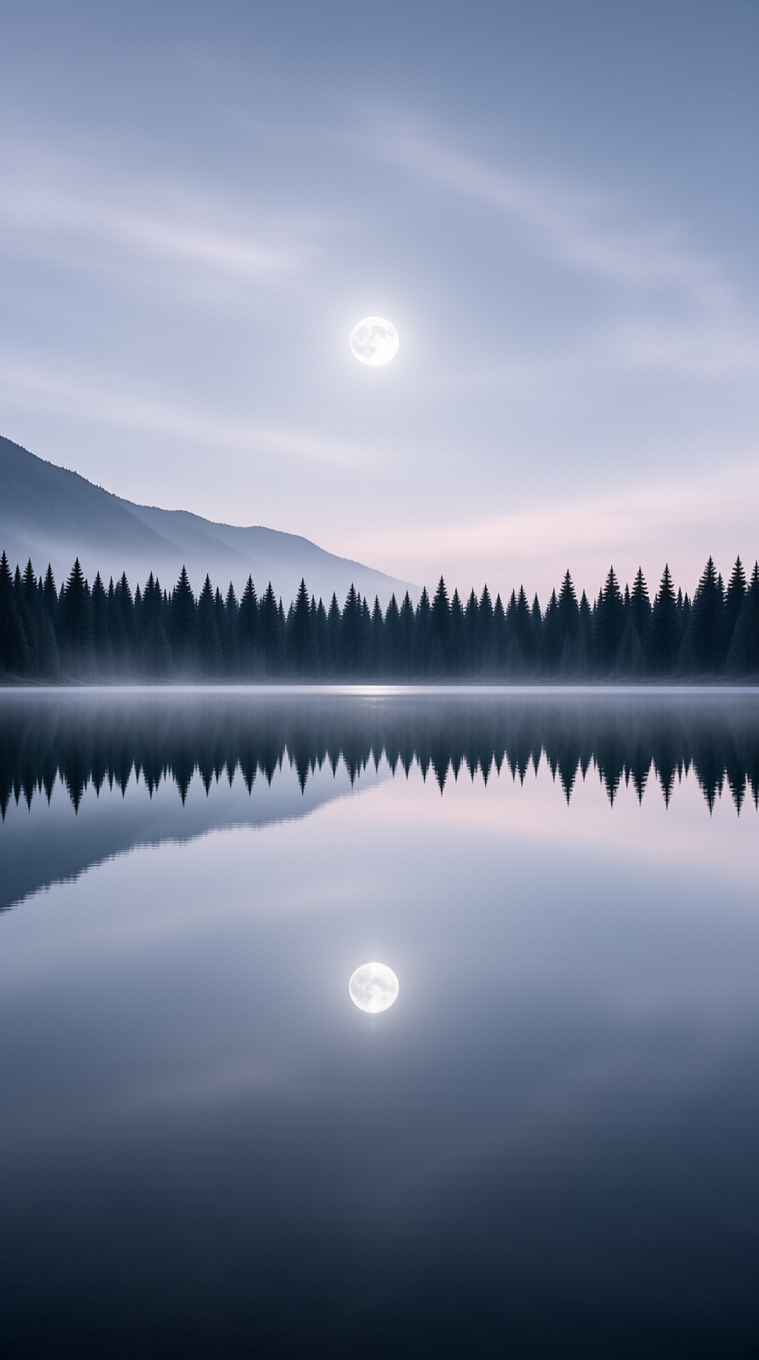 Tranquil Moonlit Lake